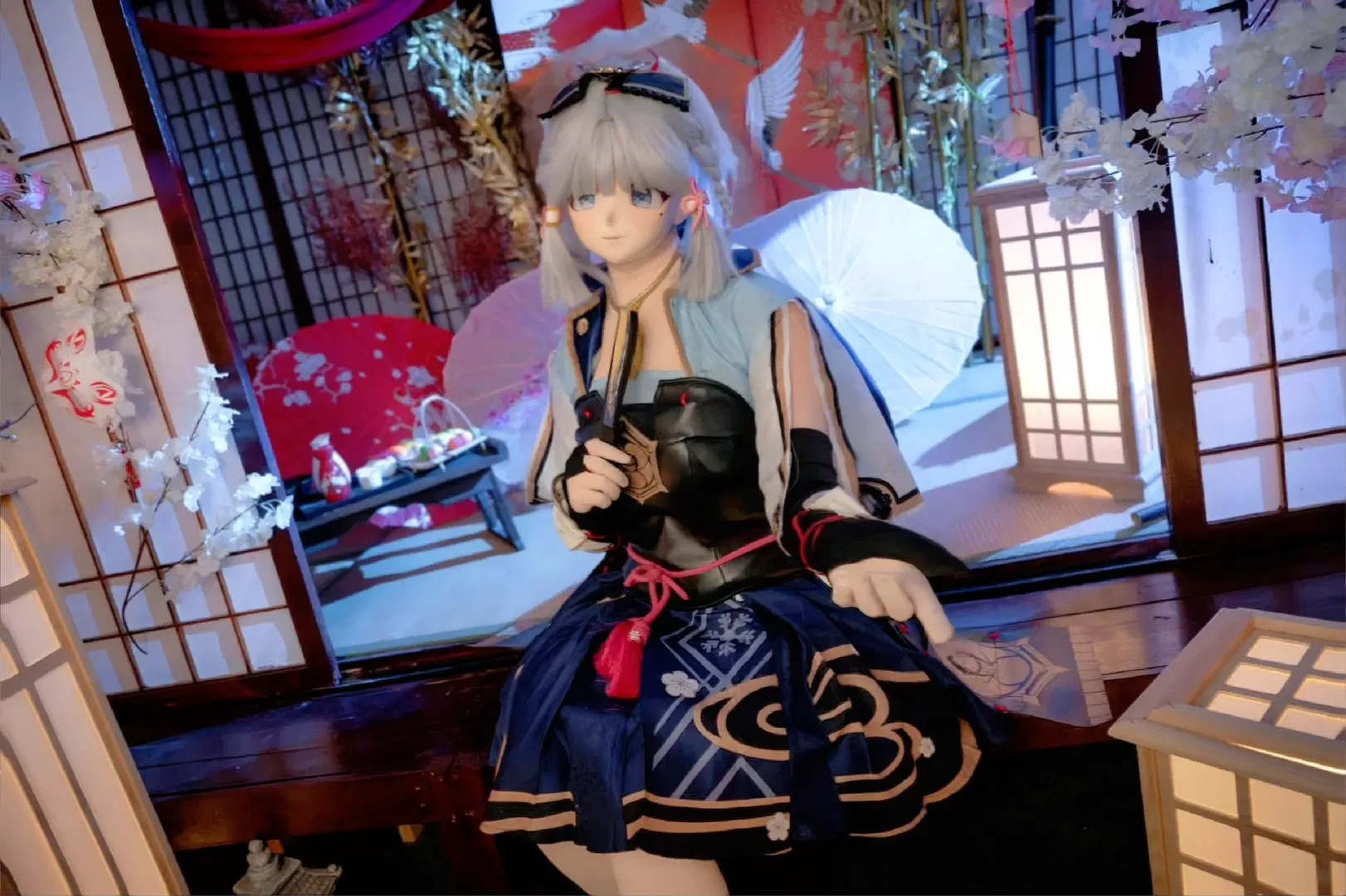 [Kamisato Ayaka cosplay] Heron's Soaring Frost, The Elegant Deployment of Folding Fan and Tachi by KAYAKA - Image 6
