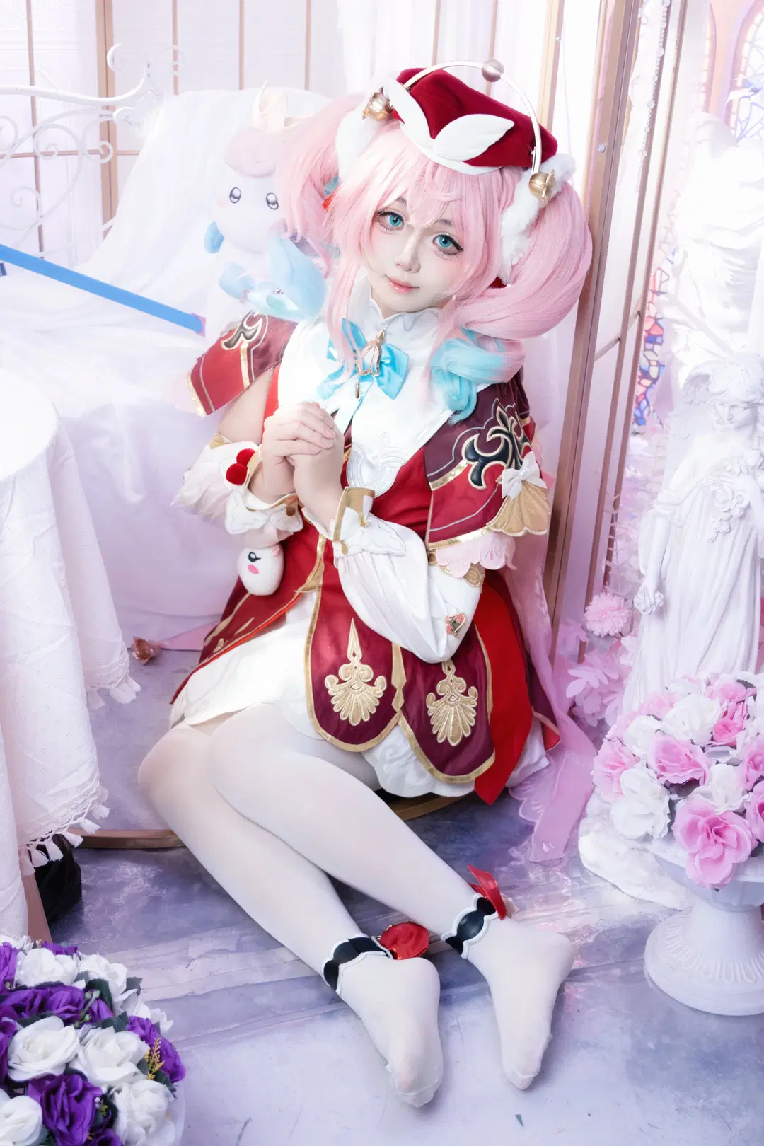 二次元攝影, 崩壞星穹鐵道, 風堇cos, 白絲, 粉發