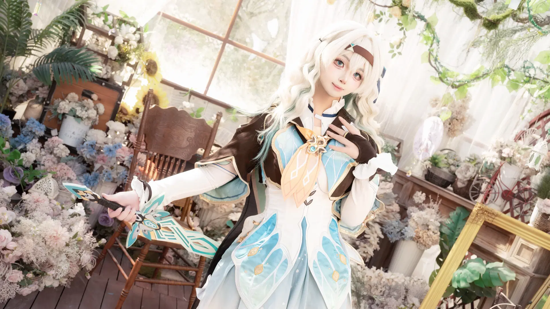 崩坏星穹铁道, 流萤cos, 二次元cosplay, 游戏角色扮演, 温室写真