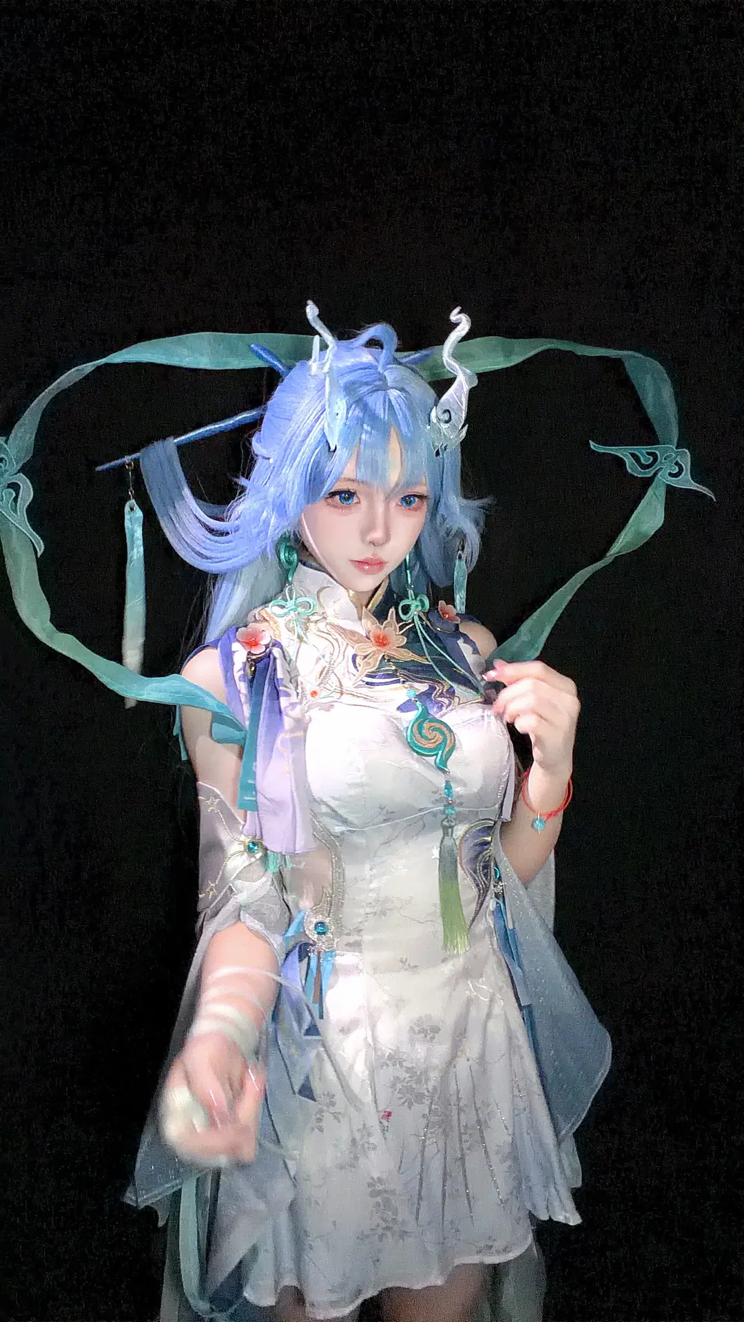 鸣潮, 蓝发, 游戏cos, 清宵cos, 高p