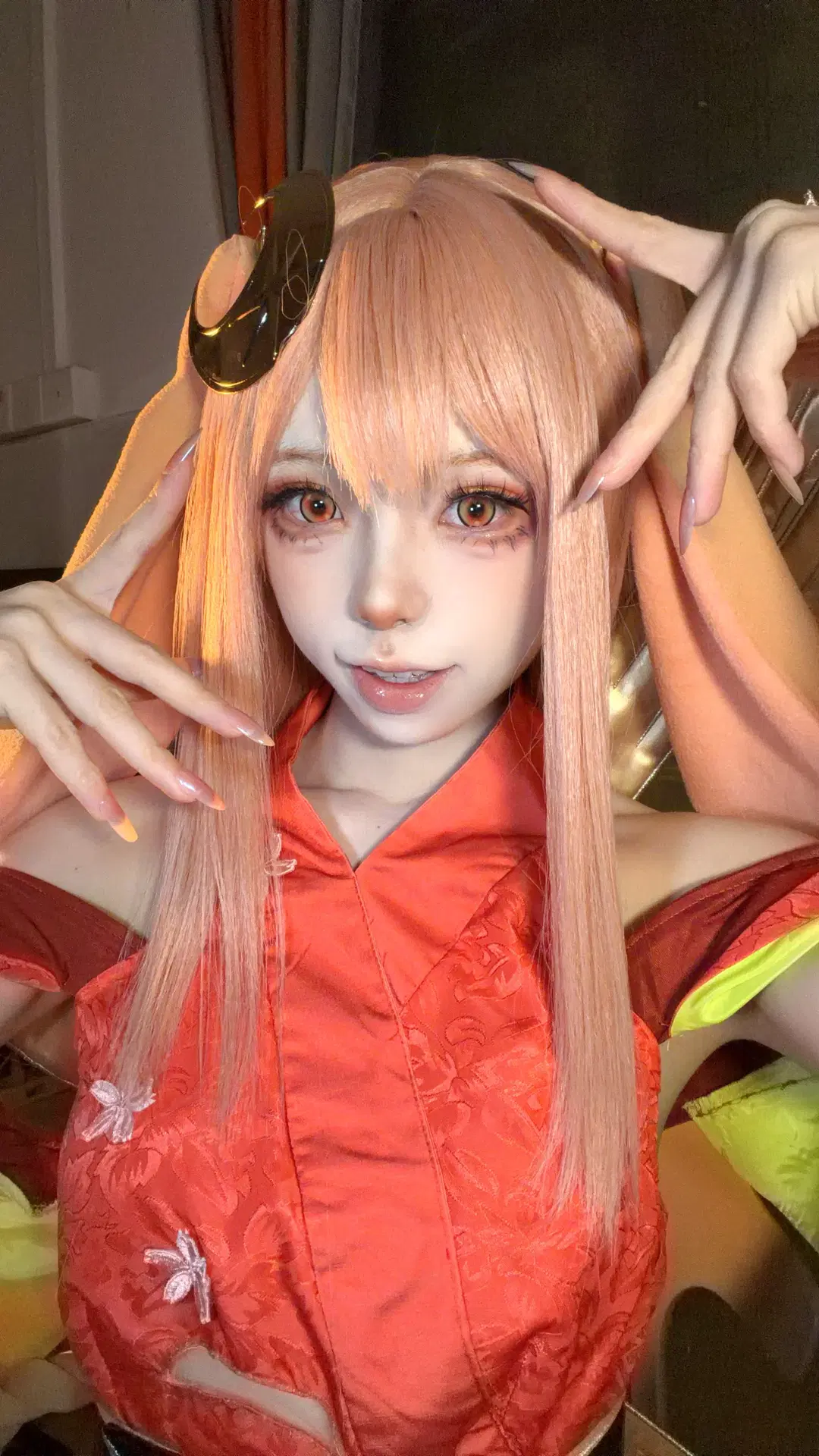 Cosmic Princess Kaguya!, Bunny girl, Kaguya cosplay, Uwowo cosplay costume, red dudou cosplay