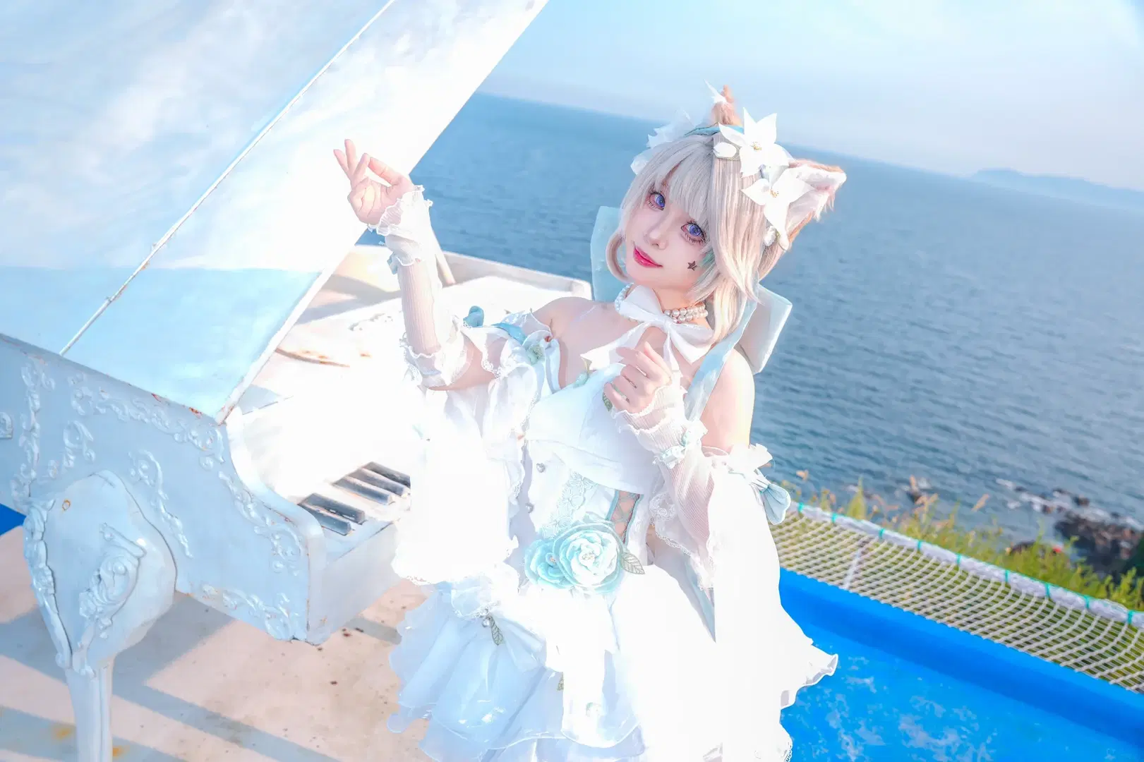 【琳妮特cos】原神海边的白色钢琴 - 香菜天天打瞌睡ovo - 第2张
