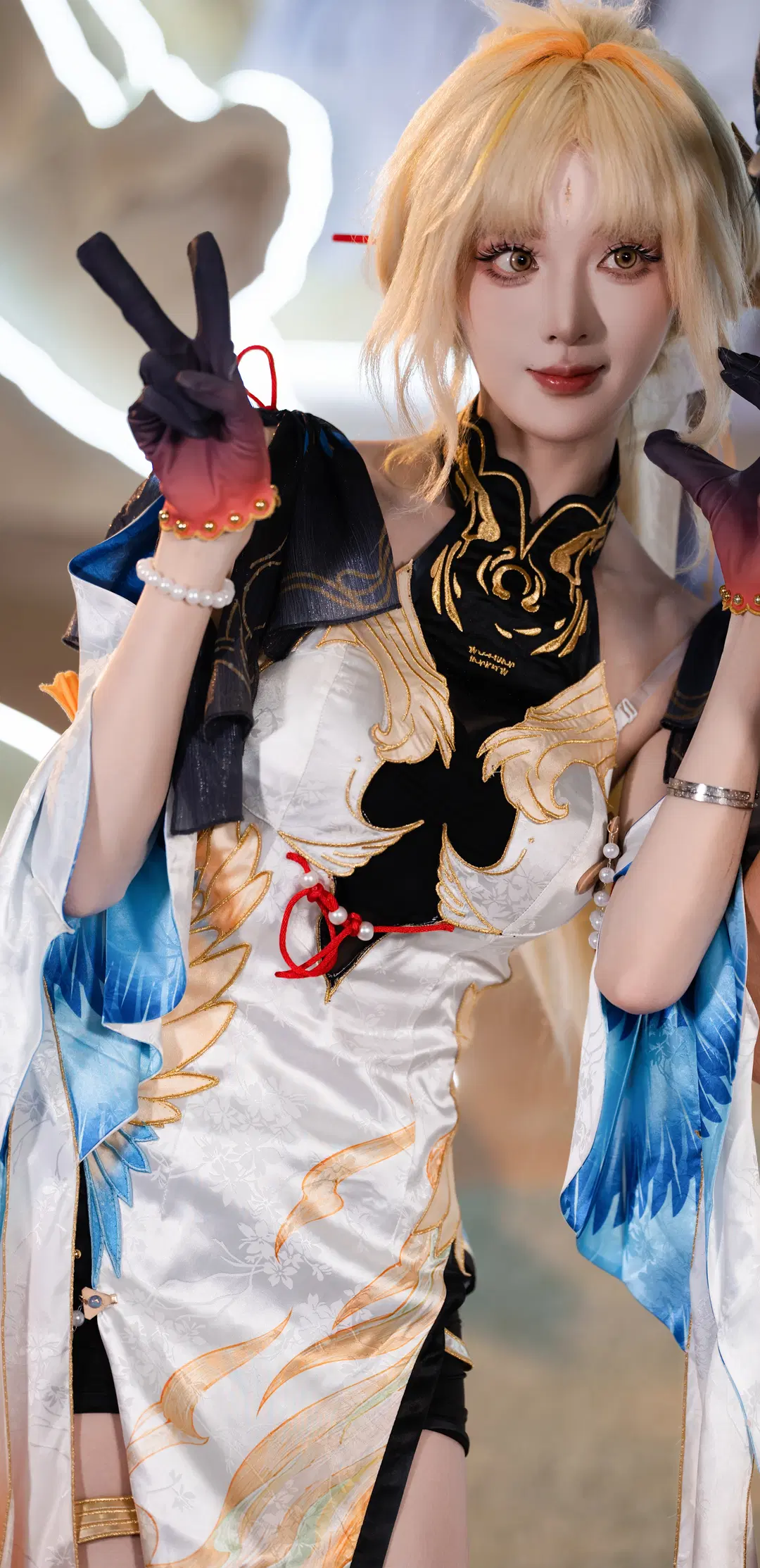 鳴潮, 二次元撮影, イベント写真, 黒ストッキングコスプレ, 穂穂コスプレ