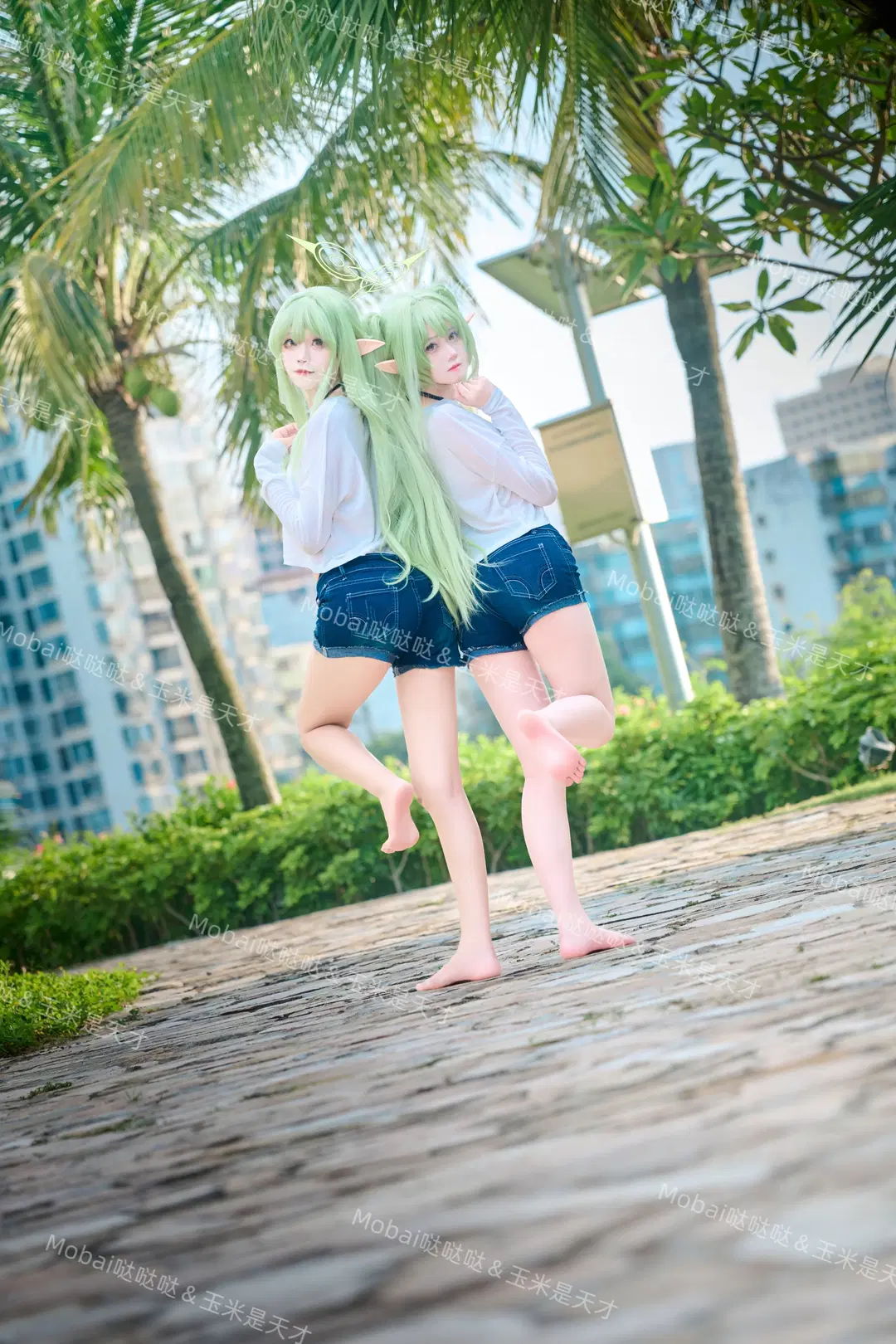 【光cos】蔚蓝档案双子海口的夏日泳池清凉正片 - 凶杜下山 - 第7张