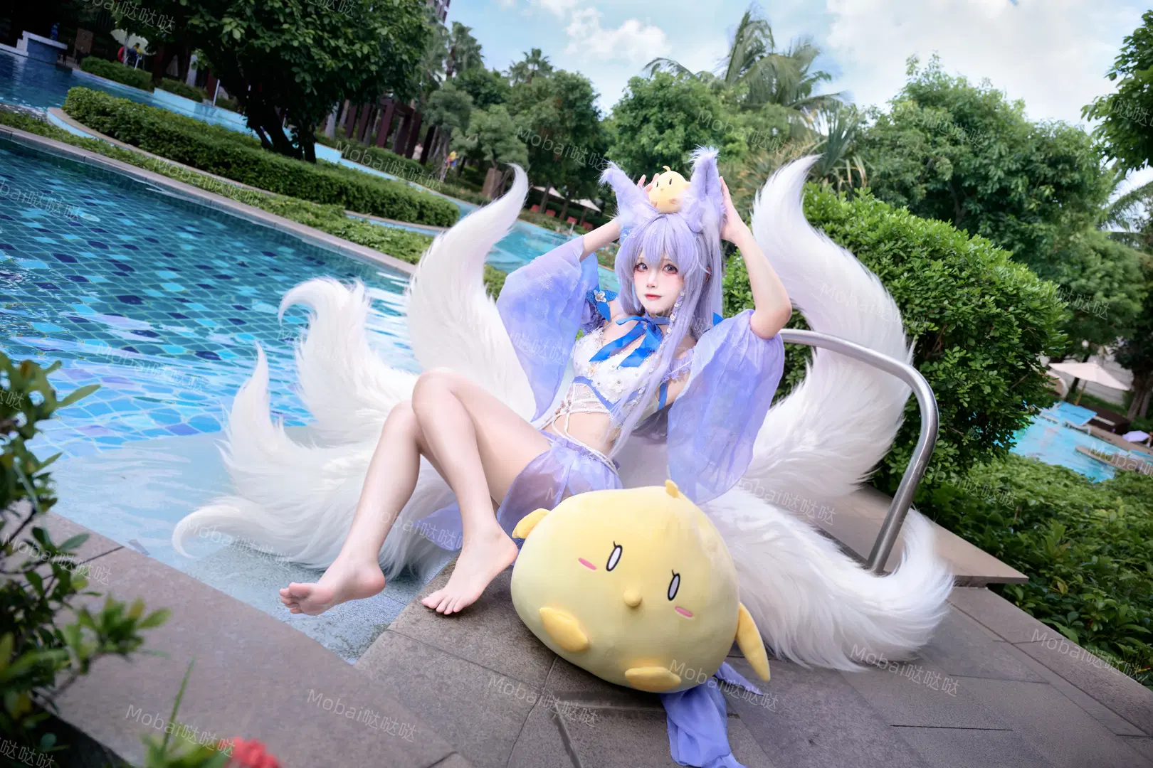 二次元撮影, アズールレーン, 信濃 コスプレ, プールコスプレ, 海口コスプレ