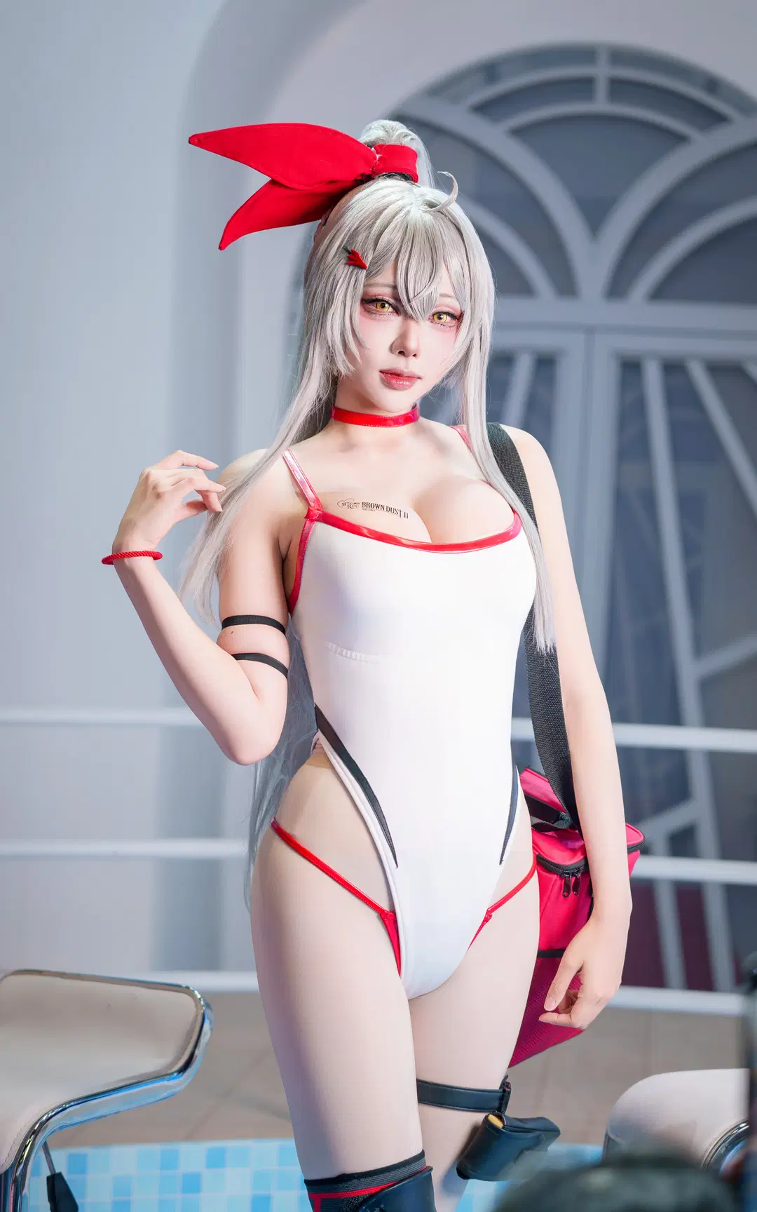 二次元cosplay, 银发造型, BW2026, 战术风穿搭, 棕色尘埃2cos