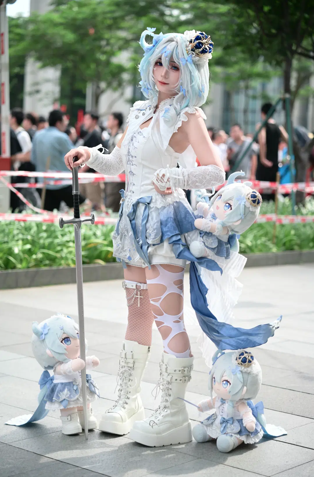原神, 芙宁娜cos, 萤火虫漫展, 私设cos, 丝袜cos