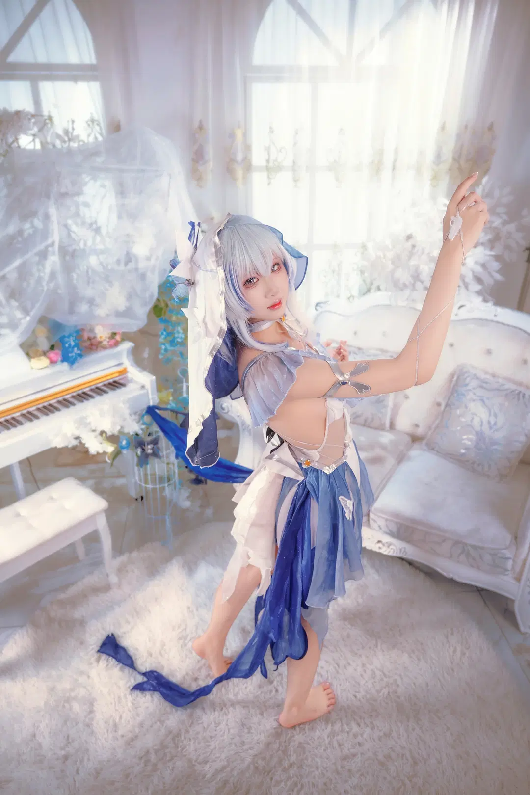 [The Shorekeeper cosplay] Wuthering Waves Blue & White Gossamer with Classical Chiaroscuro Interpretation by 许安 - Image 3
