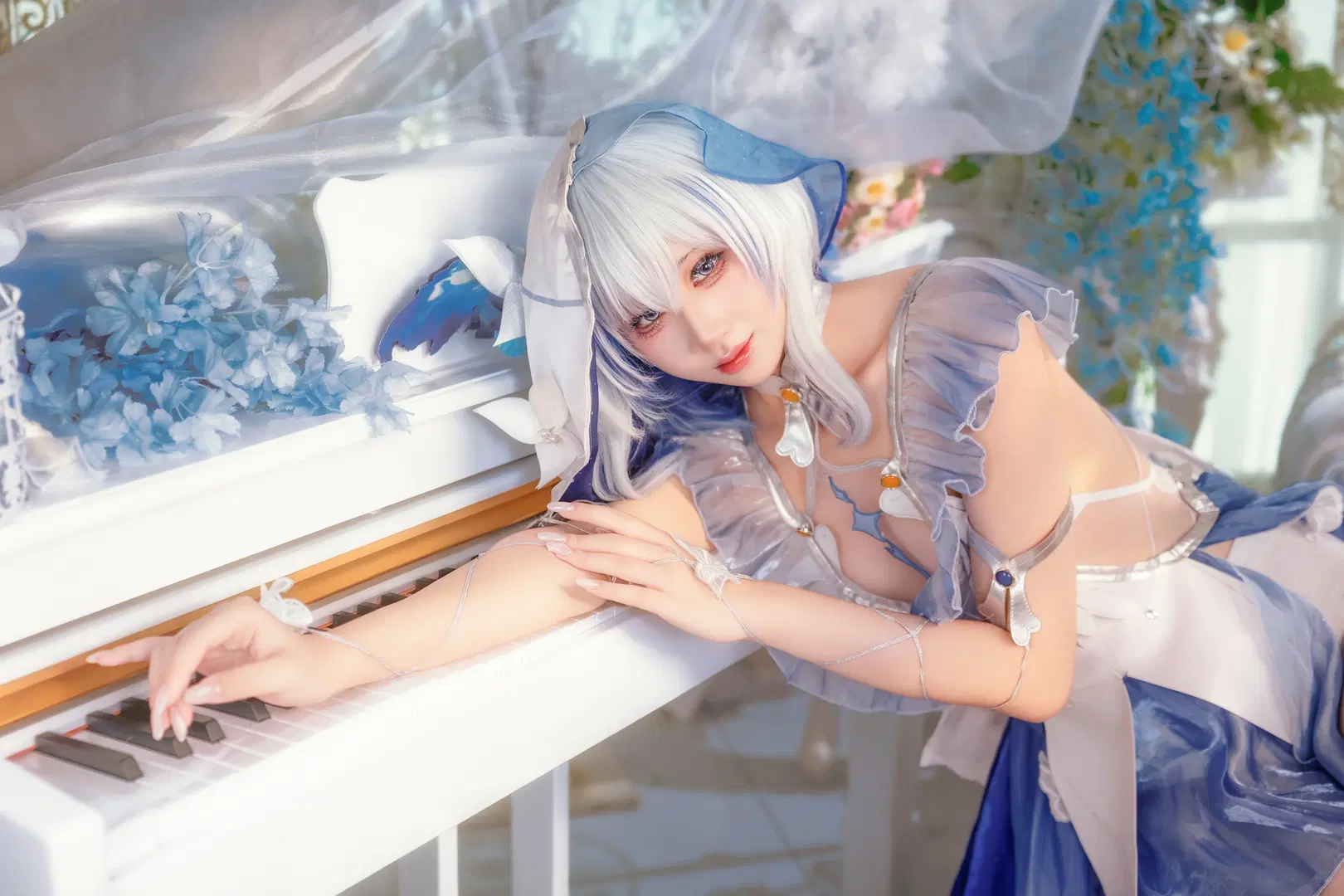 鳴潮, cosplay, 二次元攝影, 守岸人cos, 藍色治癒系