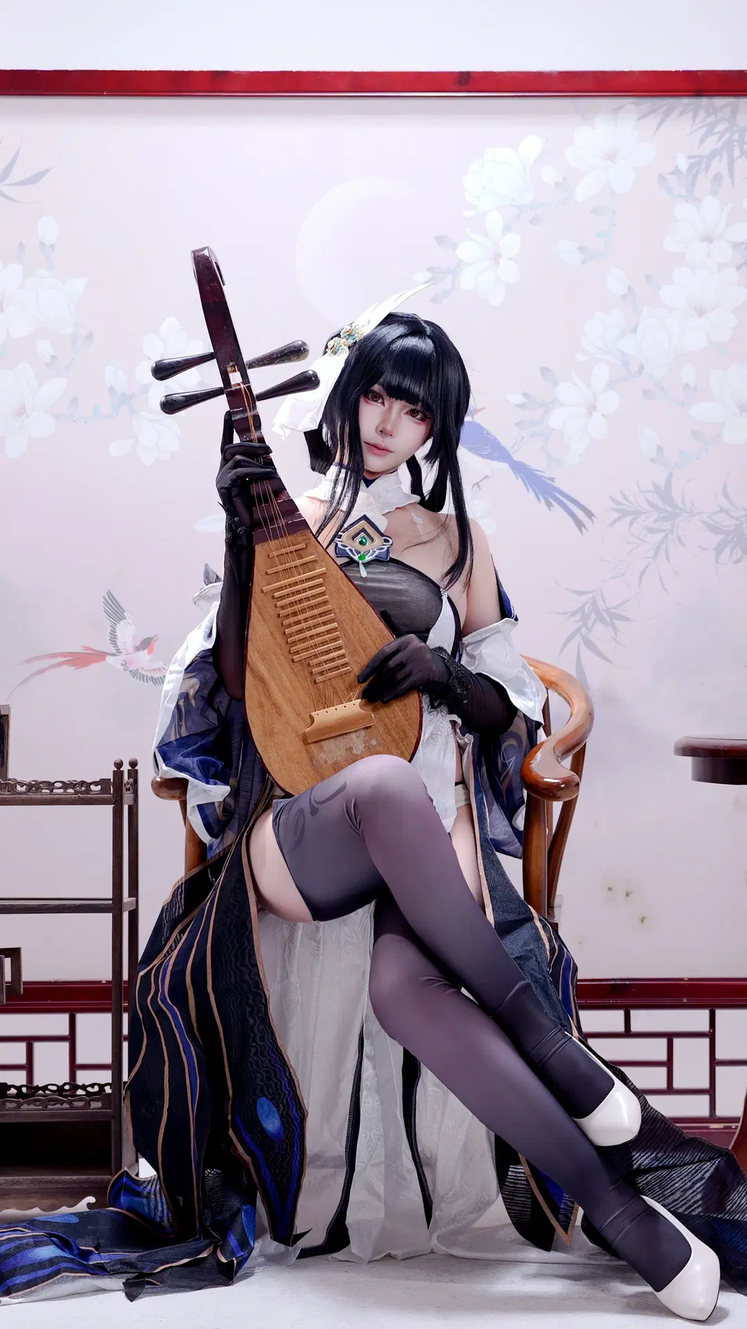 碧蓝航线, 二次元cos, 国风cosplay, 黑丝, 镇海改cos