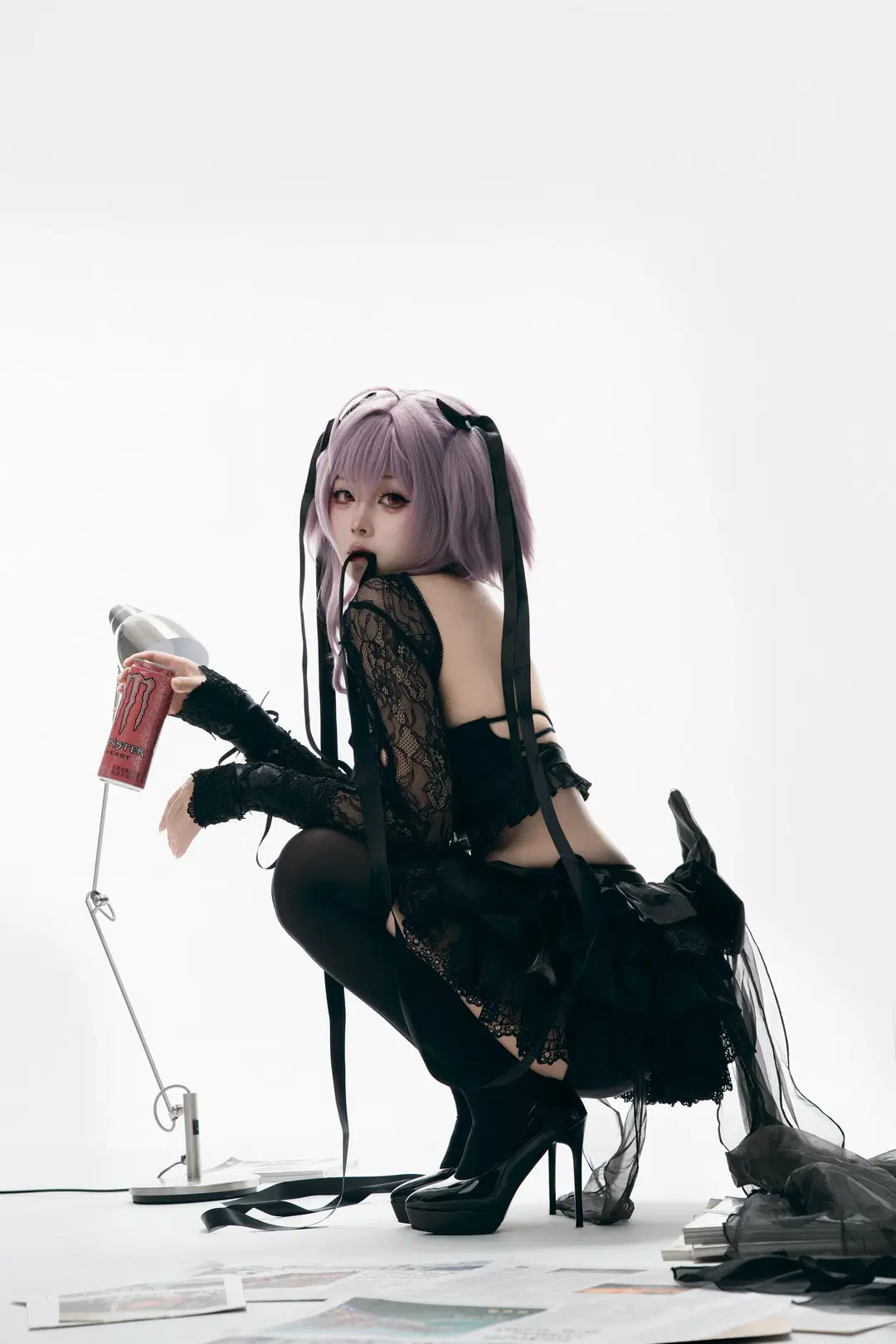 勝利の女神：NIKKE, 黒ストッキング, ダークゴシック風, リベレリオ コスプレ, 小さなクラゲ
