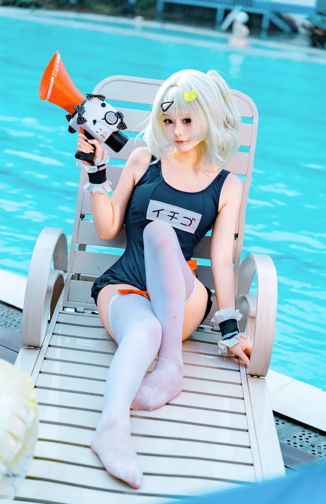 绝区零, 泳装cosplay, 白丝, 千夏cos, 死库水