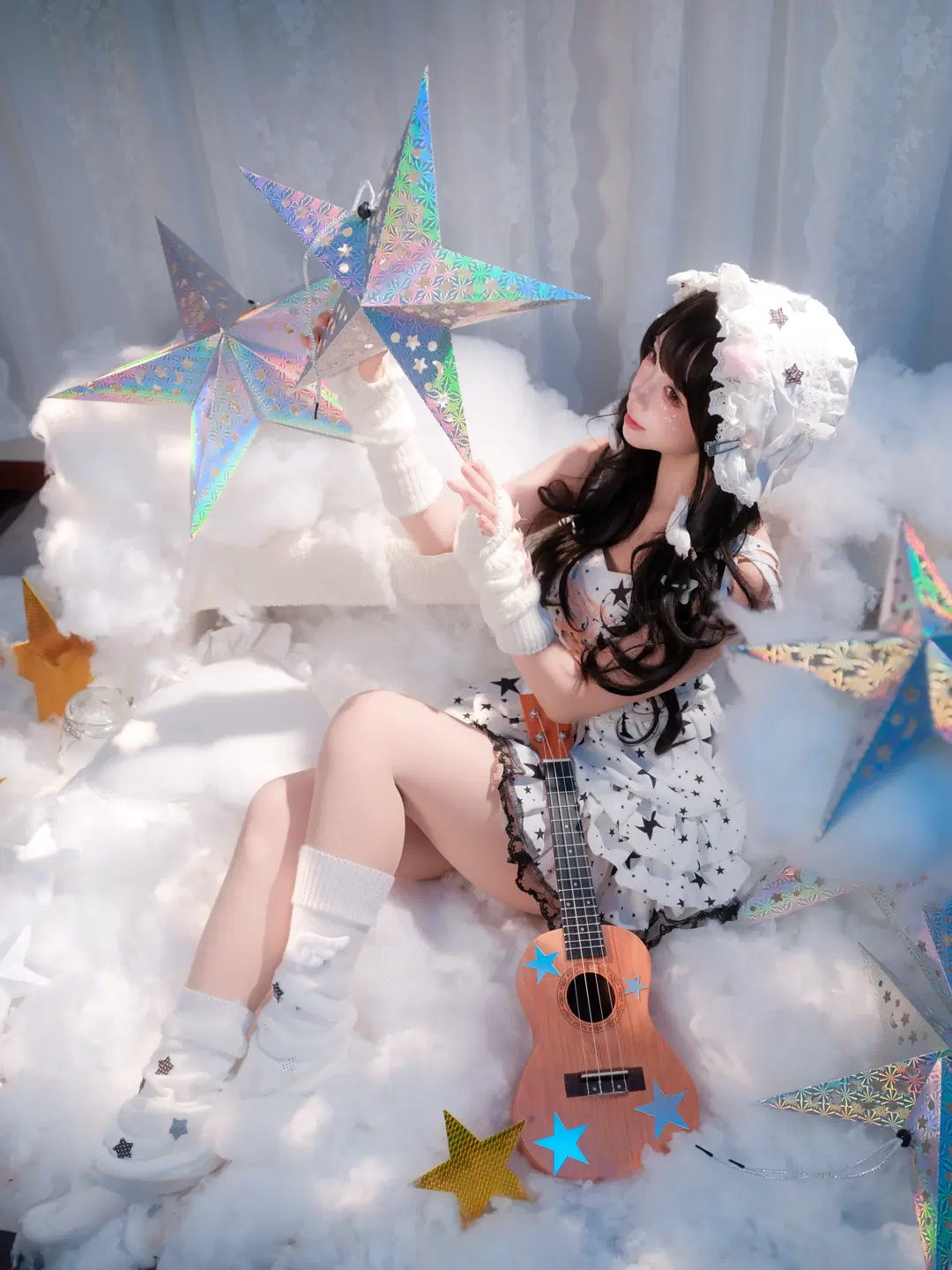 Dreamcore Starry Sky Photoshoot: An Atmospheric Photography Log with Clouds and Holographic Stars by 皮皮皮皮皮皮蛋 - Image 4