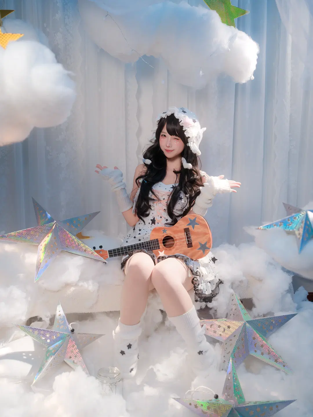 Dreamcore Starry Sky Photoshoot: An Atmospheric Photography Log with Clouds and Holographic Stars by 皮皮皮皮皮皮蛋 - Image 5