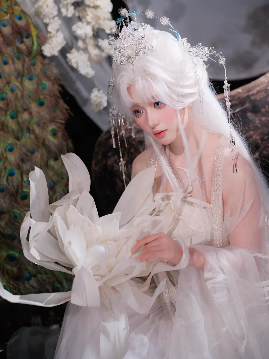 【越汐音cos】花亦山心之月白孔雀神女造型 - 皮皮皮皮皮皮蛋 - 第11张