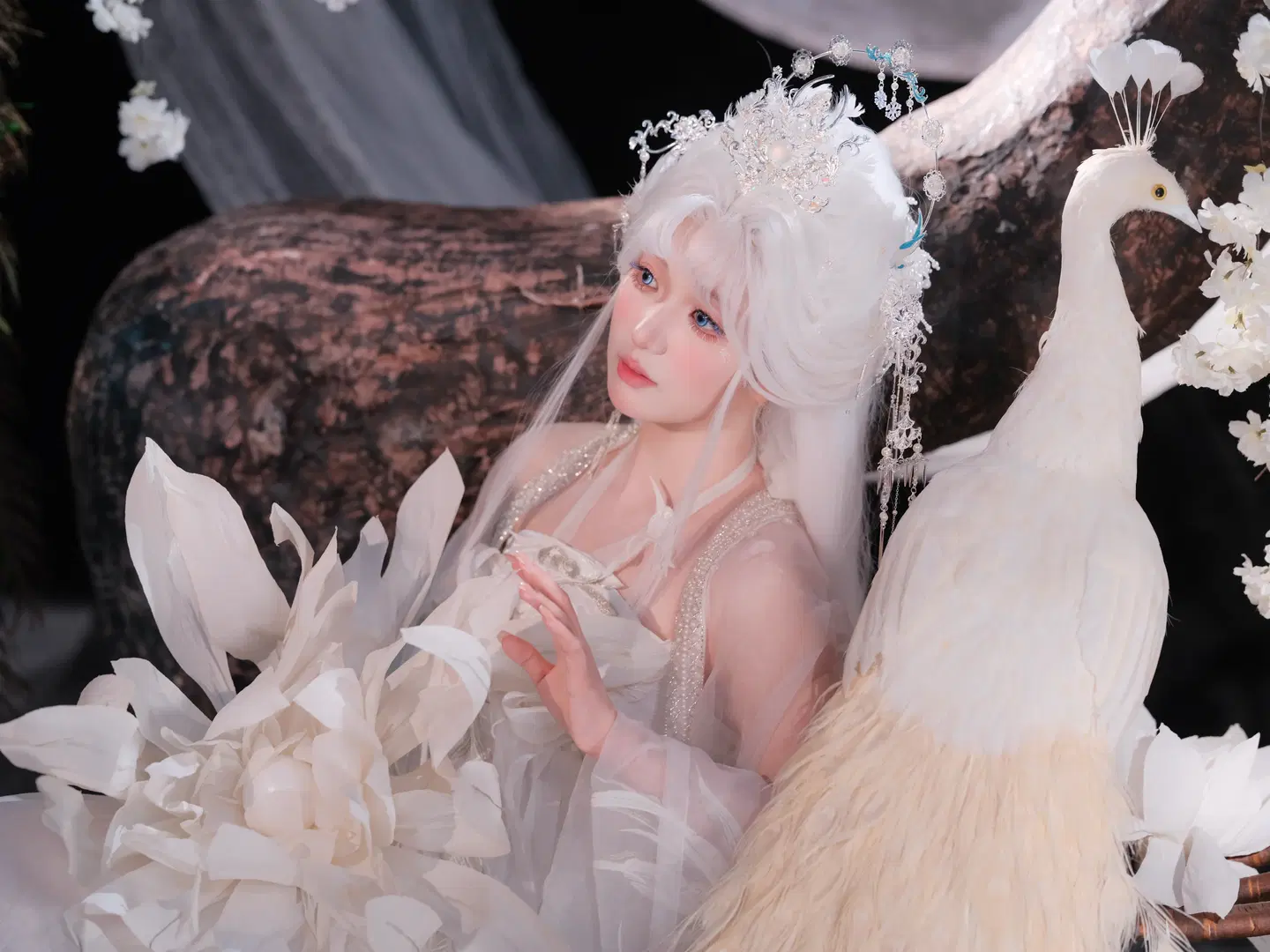 【越汐音cos】花亦山心之月白孔雀神女造型 - 皮皮皮皮皮皮蛋 - 第12张