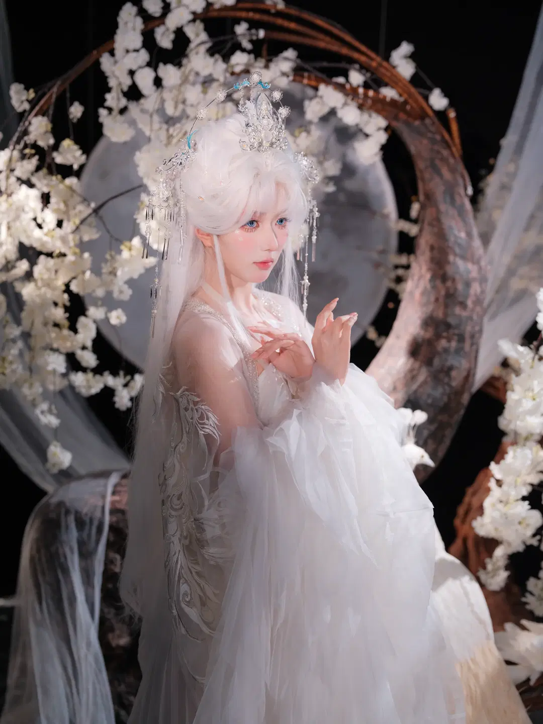 【越汐音cos】花亦山心之月白孔雀神女造型 - 皮皮皮皮皮皮蛋 - 第3张