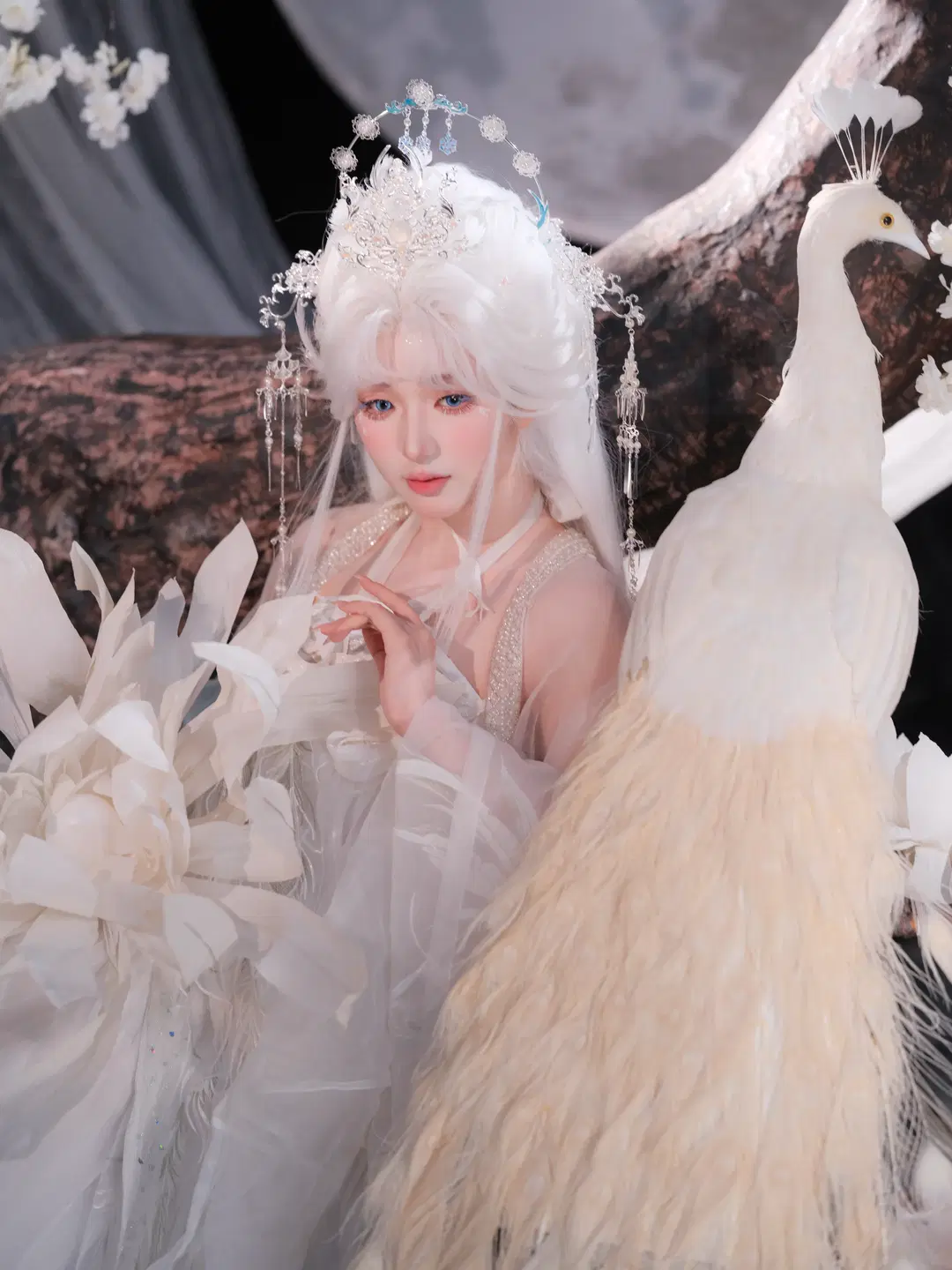 【越汐音cos】花亦山心之月白孔雀神女造型 - 皮皮皮皮皮皮蛋 - 第8张