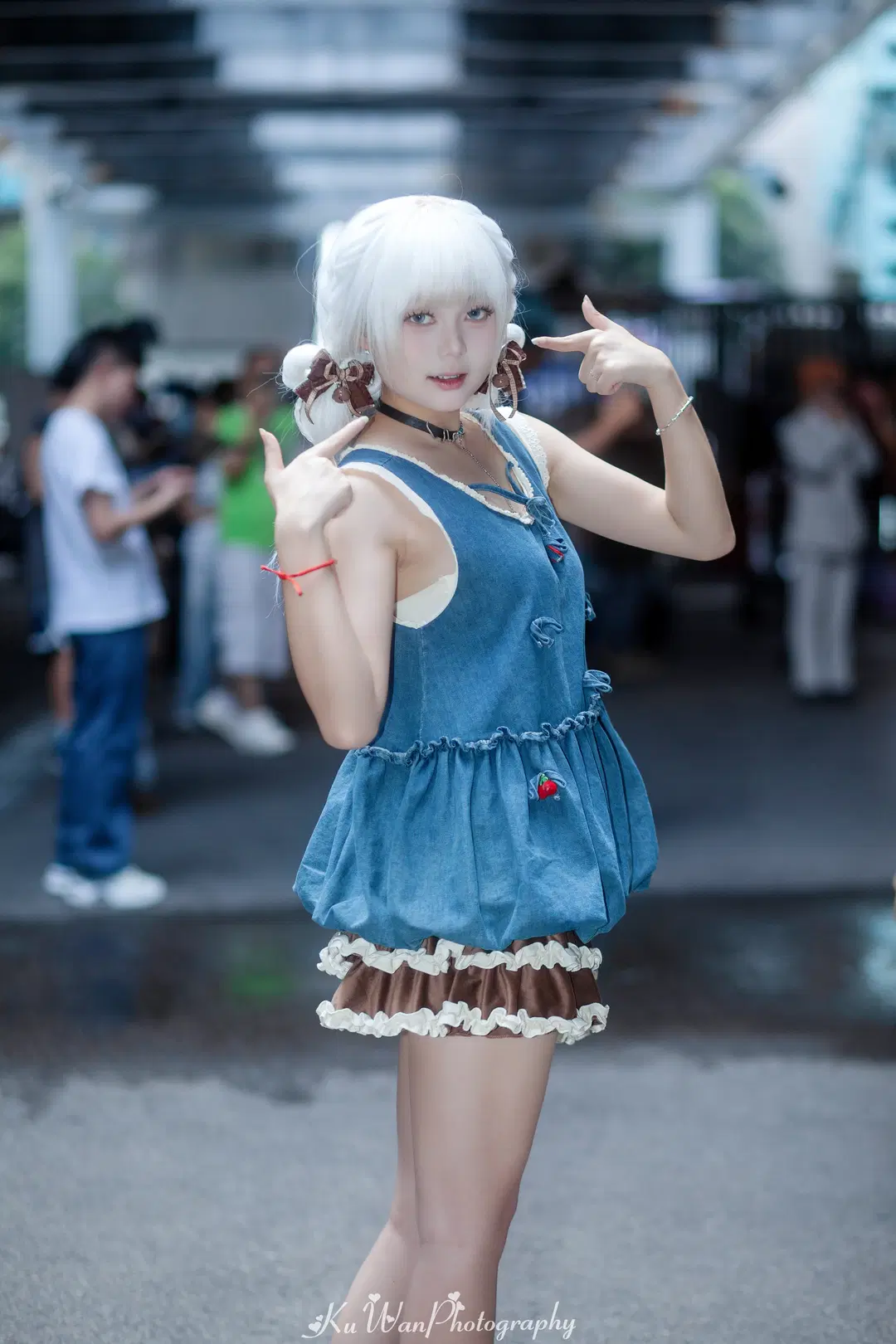 甘く優しい夏の温もり：デニムバルーンスカートのOCコスプレ イベント写真 - 酷玩ICe - 7枚目