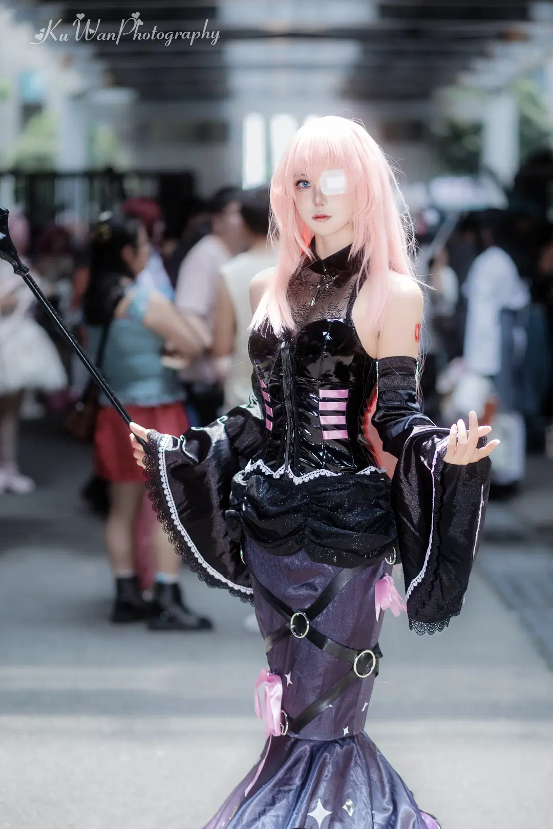 【Megurine Luka cosplay】Dark Witch Styling: Purple Star Fishtail and Black Corset Convention Photos by 酷玩ICe - Image 2