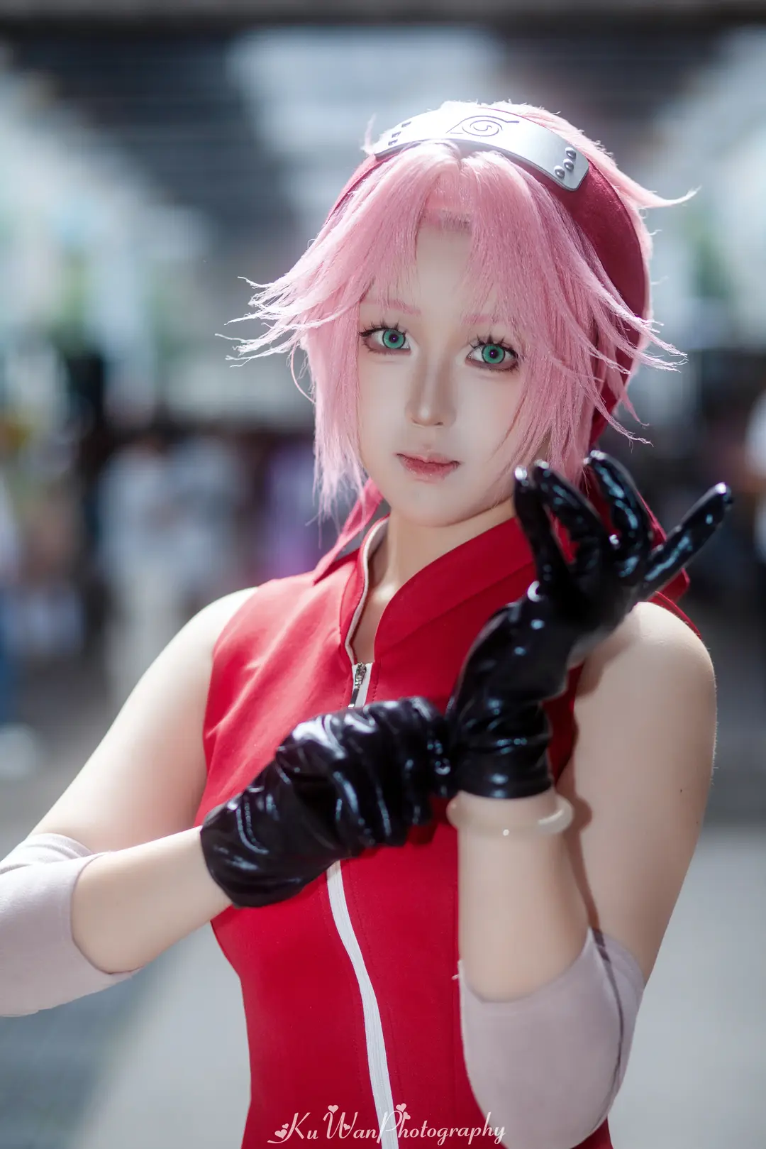 动漫cosplay, 春野樱cos, 火影忍者, 木叶医疗忍者, 红背心短裙 - 第4张