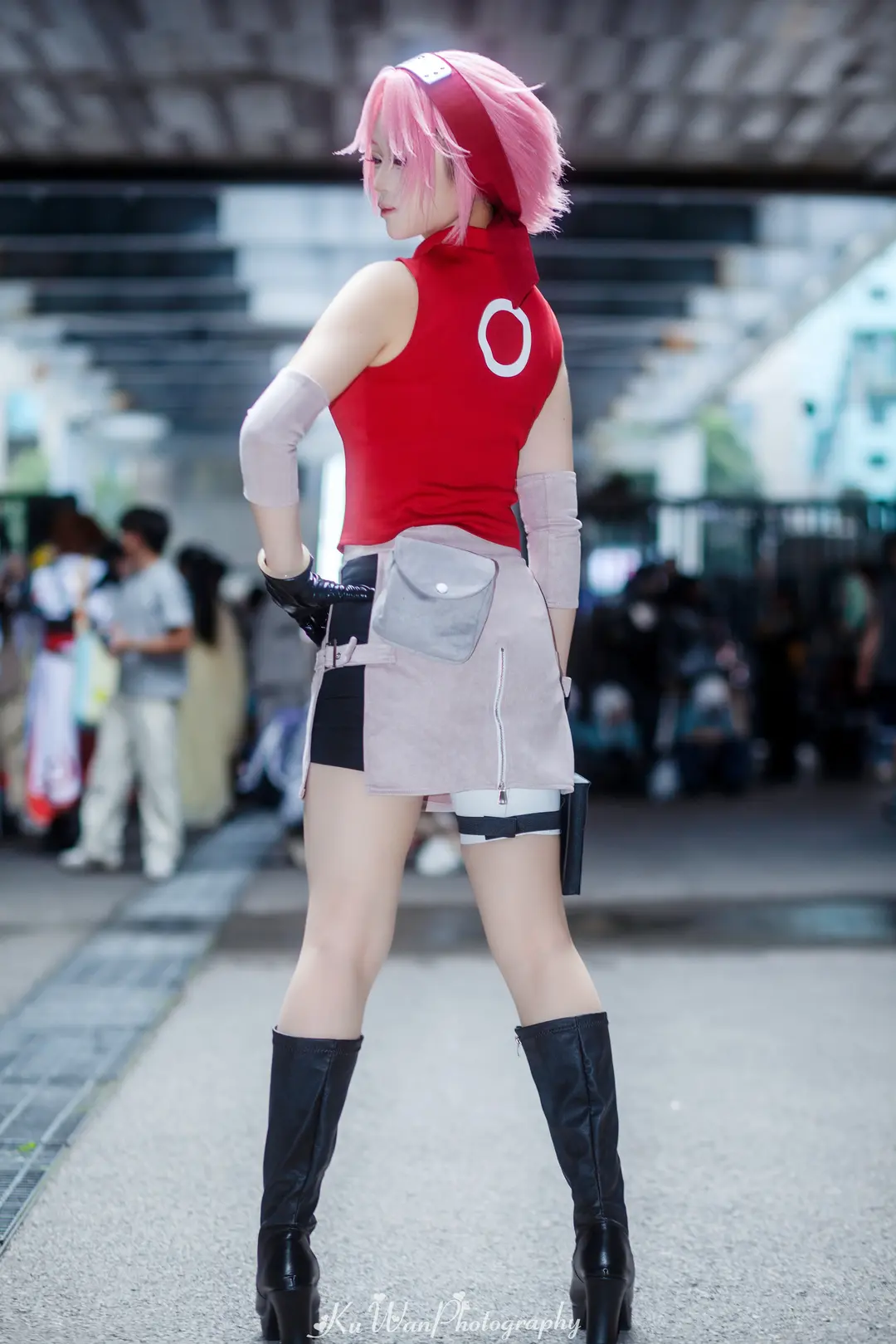 动漫cosplay, 春野樱cos, 火影忍者, 木叶医疗忍者, 红背心短裙 - 第5张