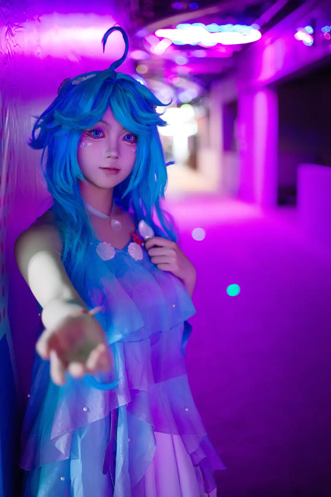 Atmospheric photography, Honor of Kings, Dolia cosplay, Night view cosplay, Mermaid cosplay