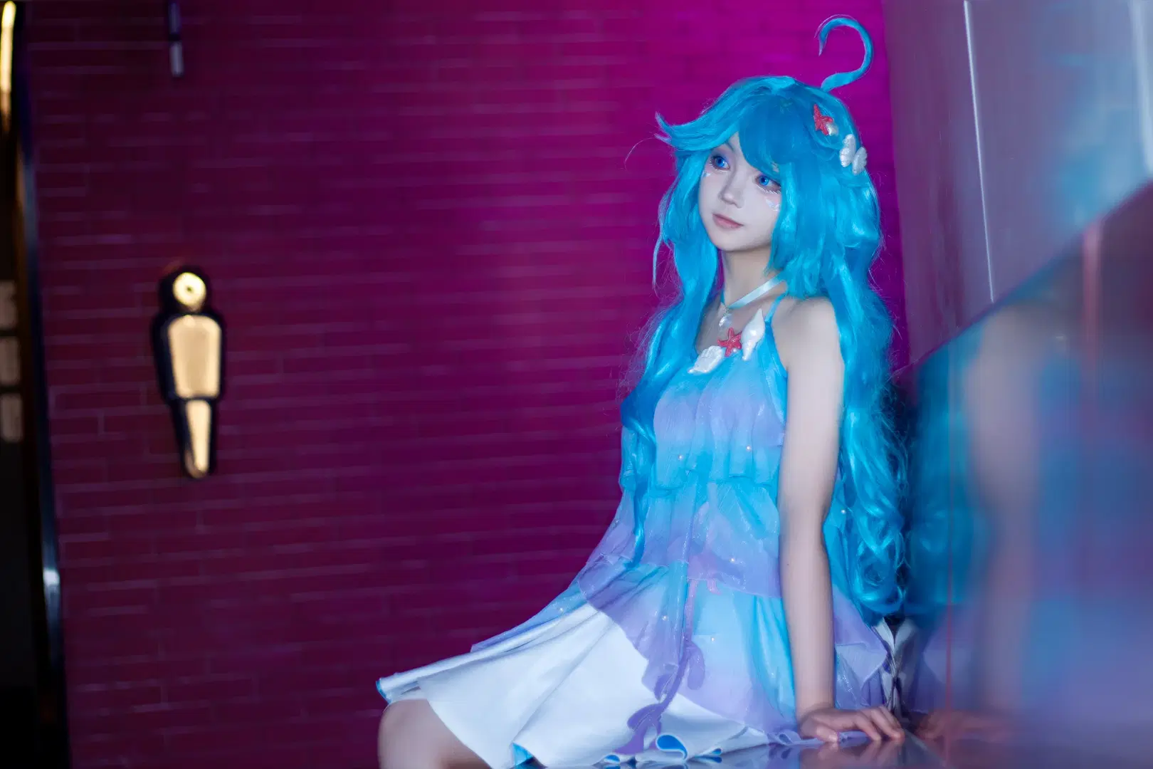 【ドリア コスプレ】ネオン煌めく夜色に触れる深海の人魚 - 酷玩ICe - 4枚目