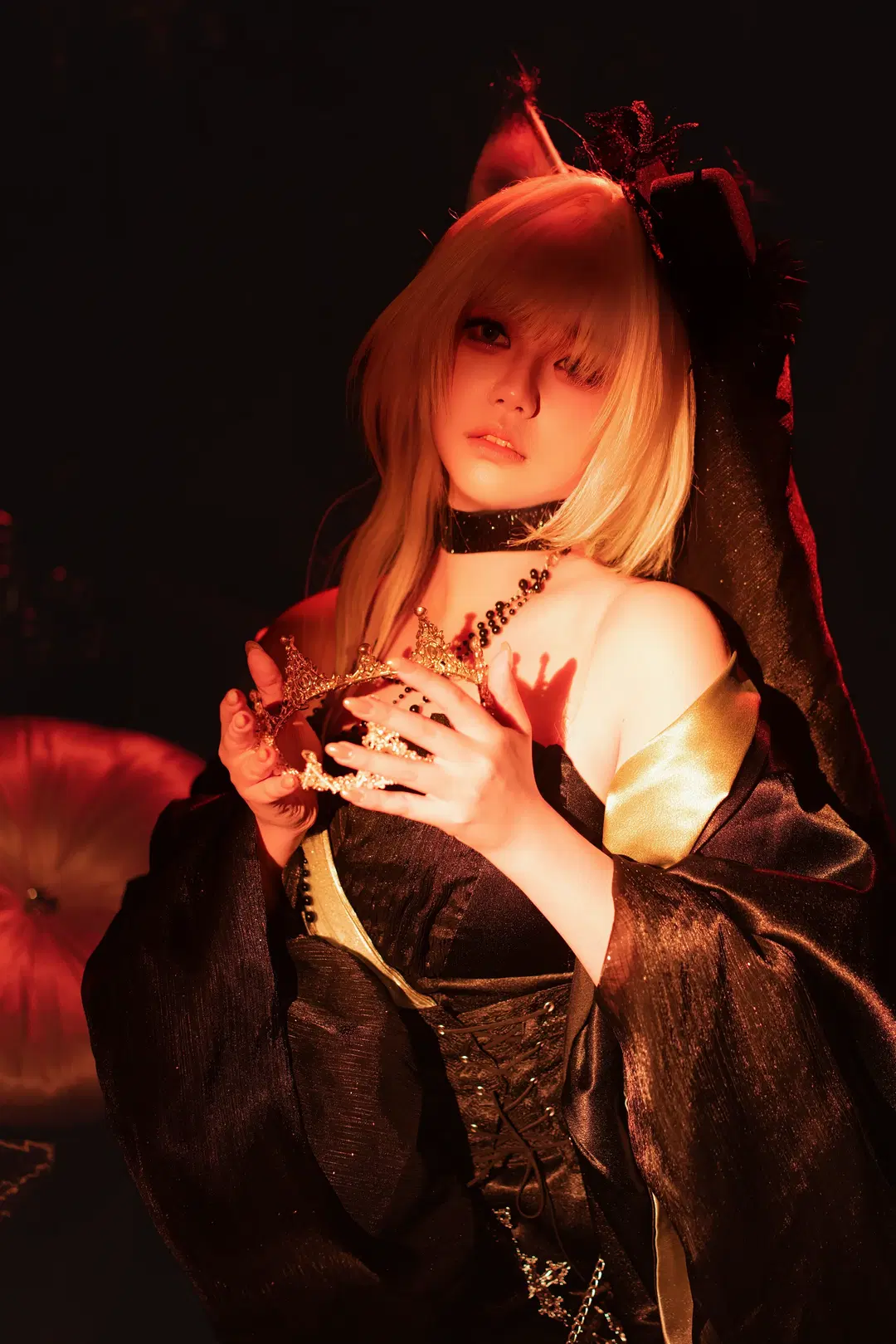 明日方舟, 暗调摄影, 哥特风cos, 凯尔希cos, 时尚芭莎