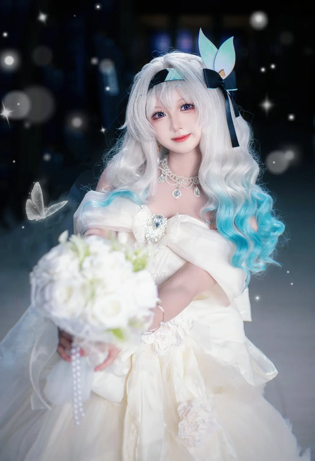 cosplay, 二次元摄影, 崩坏星穹铁道, 流萤cos, 私设婚纱