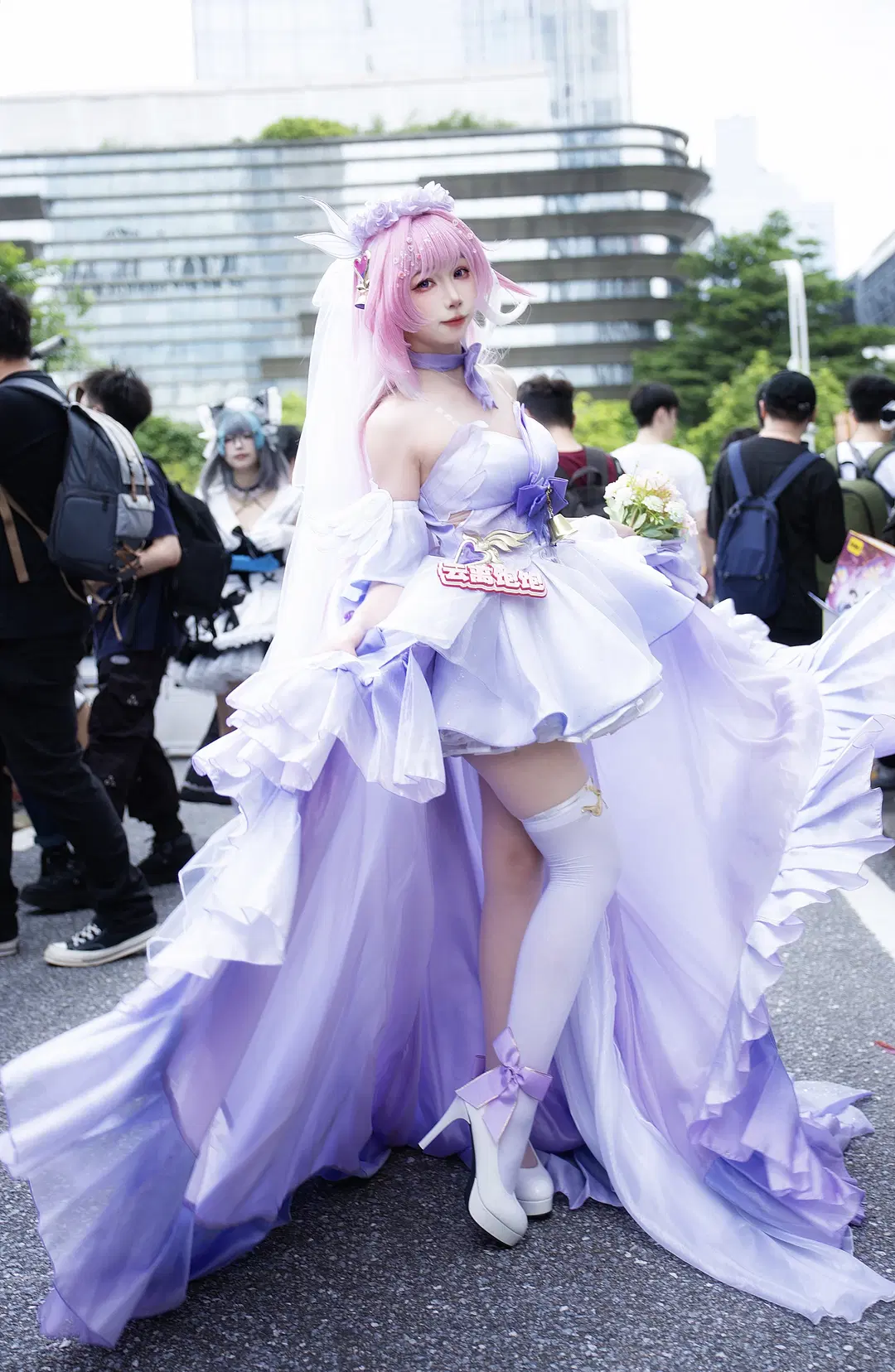 爱莉希雅花嫁cos 崩坏3漫展场照返图 - 云离饱饱 - 第2张