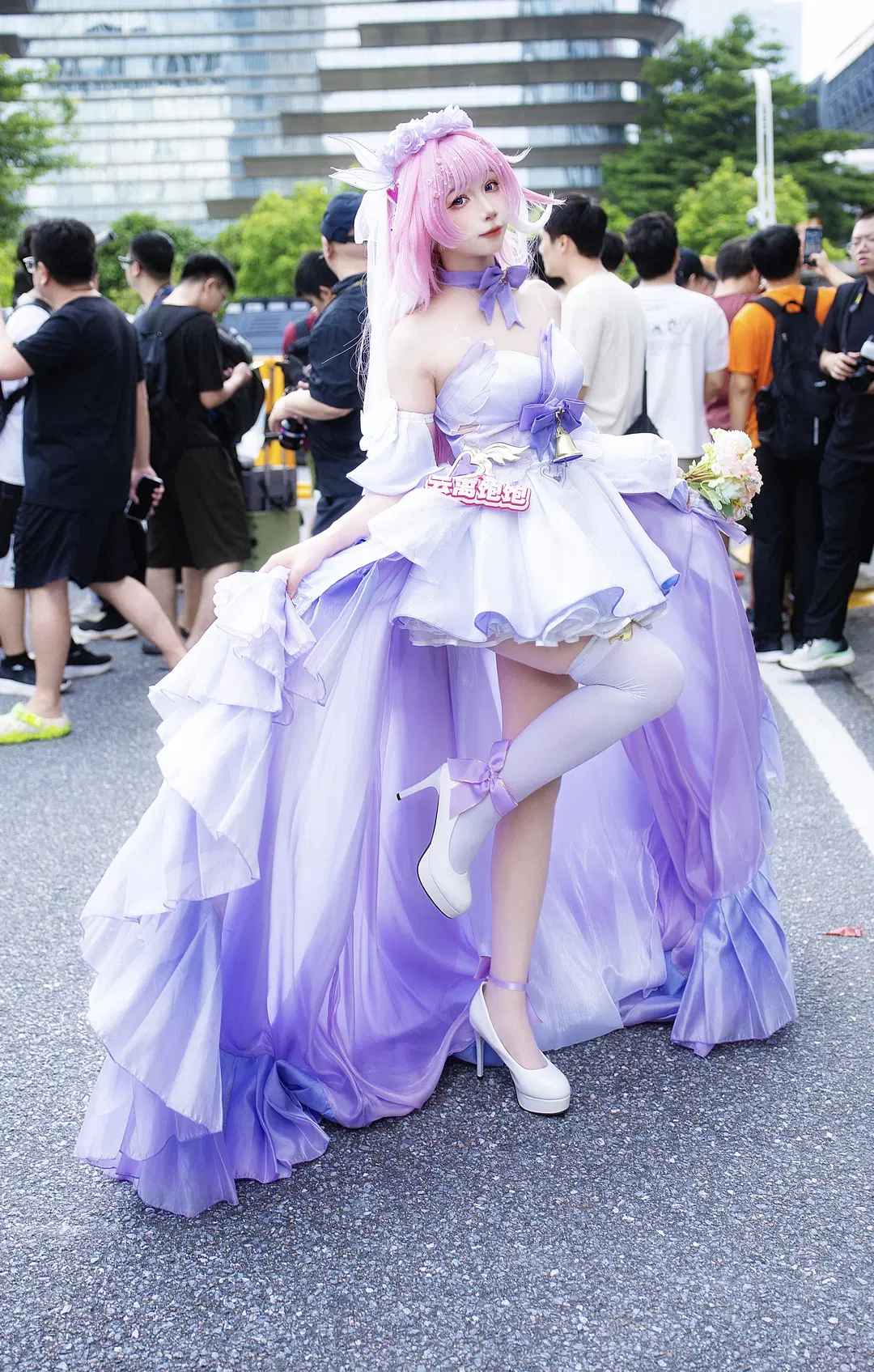 爱莉希雅cos, 崩坏3, 漫展场照, 花嫁cos, 白丝