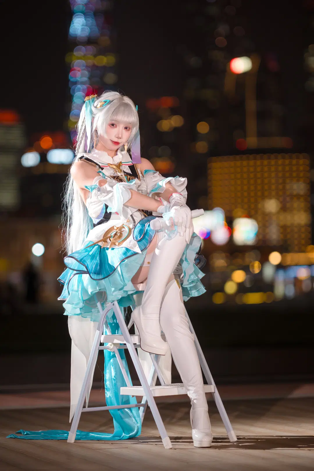 [Jinhsi cosplay] Wuthering Waves little idol night stage atmosphere portrait by 云离饱饱 - Image 6