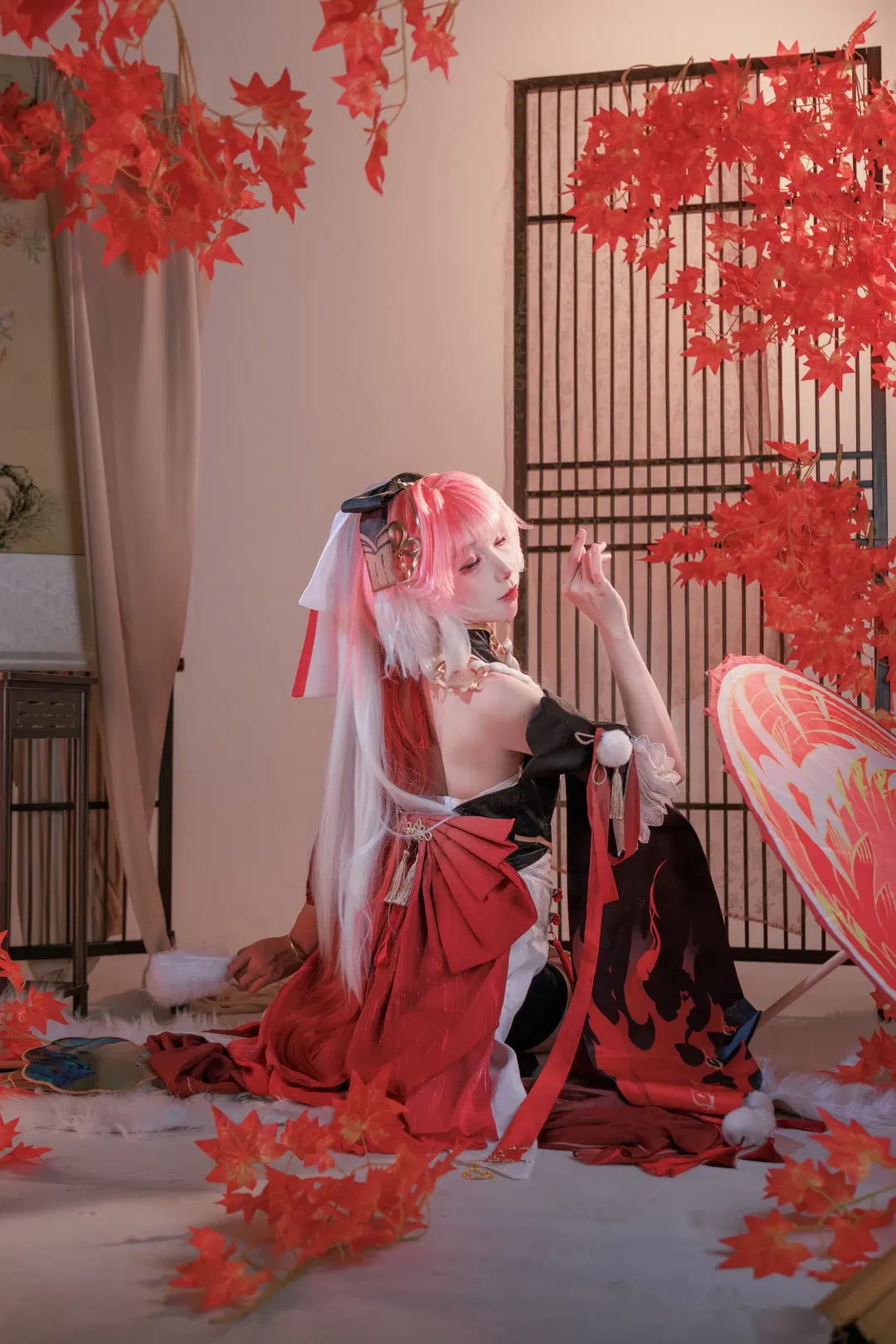 【長離 コスプレ】鳴潮 長離 チャイナドレス スタジオ撮影ポーズ解説 - 云离饱饱 - 2枚目