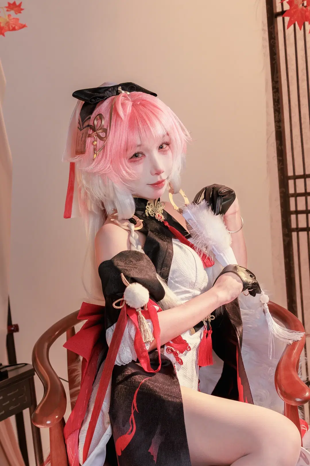鸣潮, cosplay, 棚拍, 旗袍cos, 长离cos