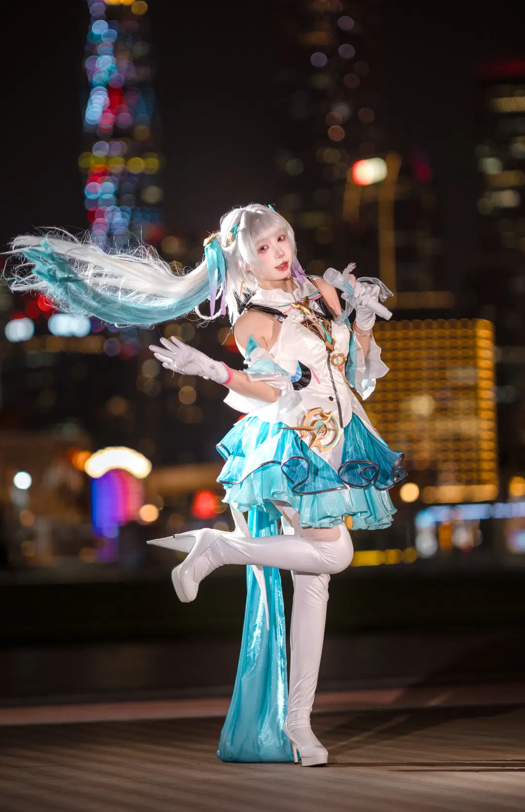 【今汐cos】鸣潮夜景小偶像氛围感拍摄记录 - 云离饱饱 - 第2张