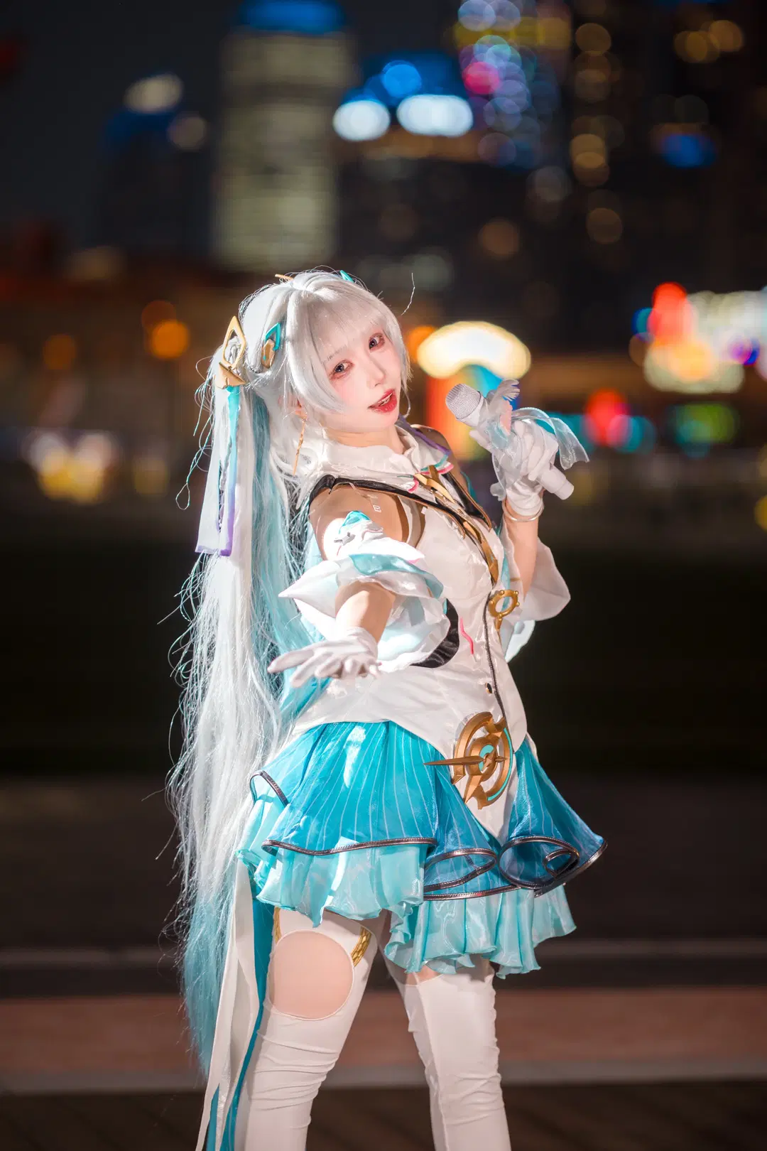 【今汐cos】鸣潮夜景小偶像氛围感拍摄记录 - 云离饱饱 - 第3张