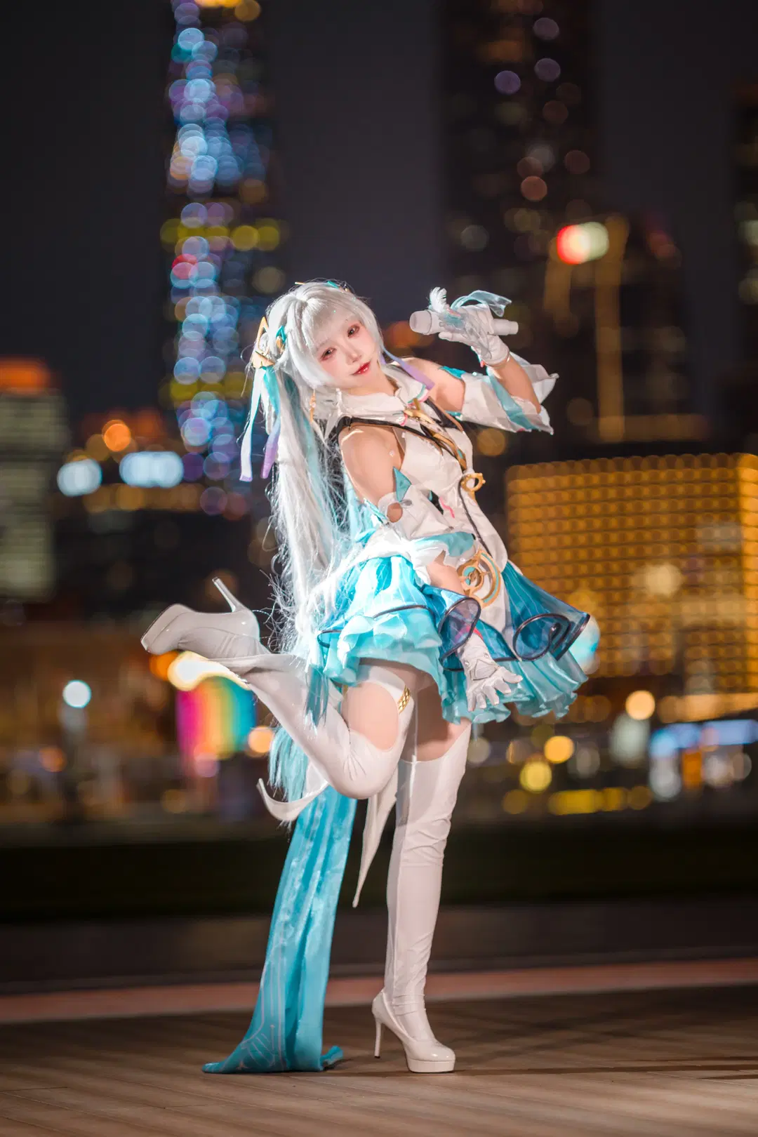 【今汐cos】鸣潮夜景小偶像氛围感拍摄记录 - 云离饱饱 - 第6张