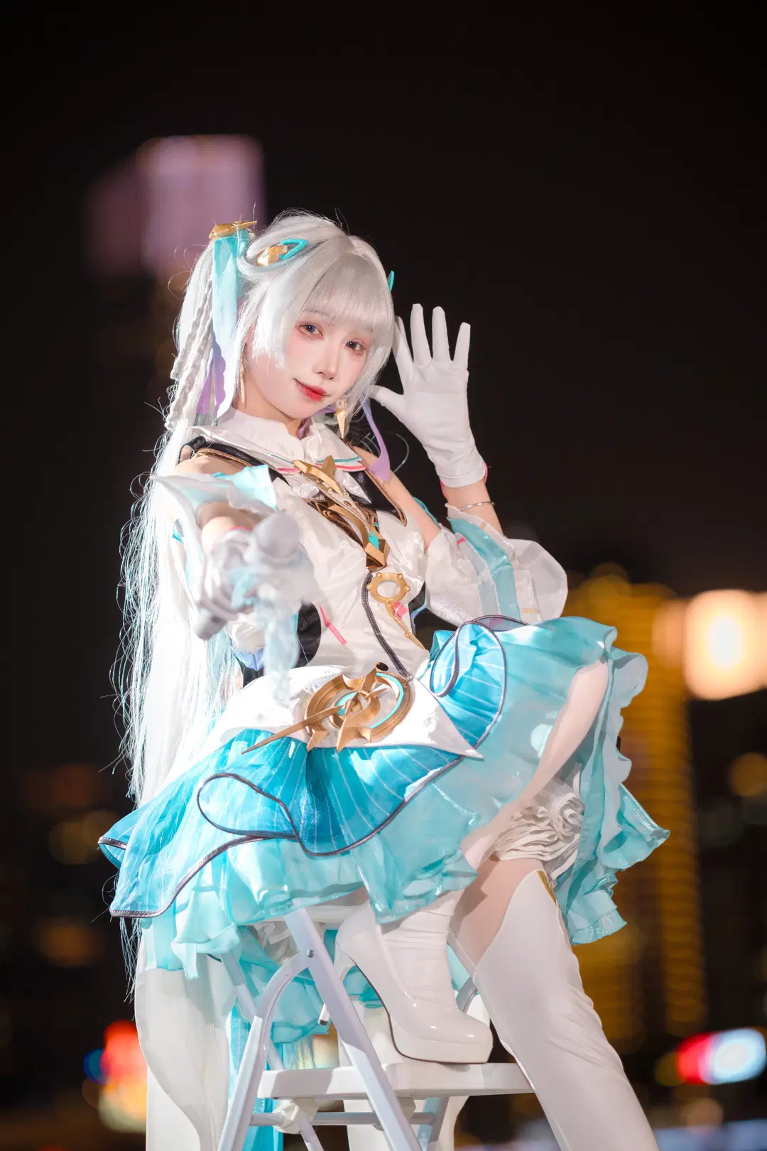 【今汐cos】鸣潮夜景小偶像氛围感拍摄记录 - 云离饱饱 - 第7张