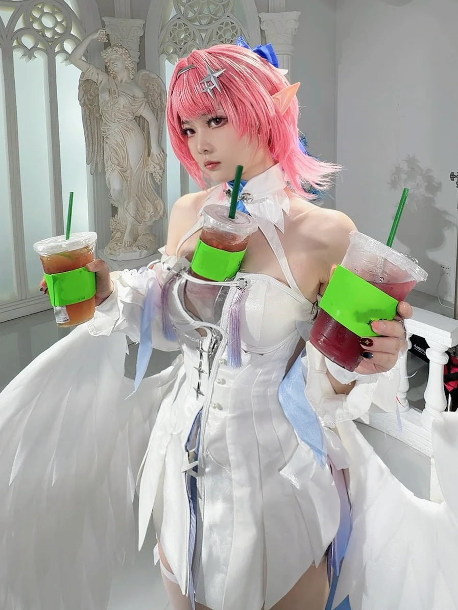 絕區零, 二次元cosplay, 精靈耳, 蕾米埃爾cos, 白色哥特風