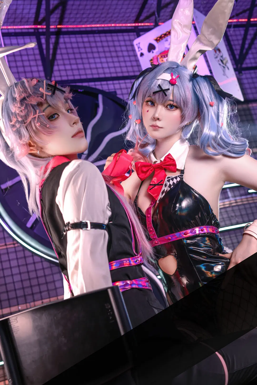 【初音未來cos】兔子洞裡的暗夜霓虹雙人舞 - 鹤狸狸嗷狸狸鹤w - 第3張