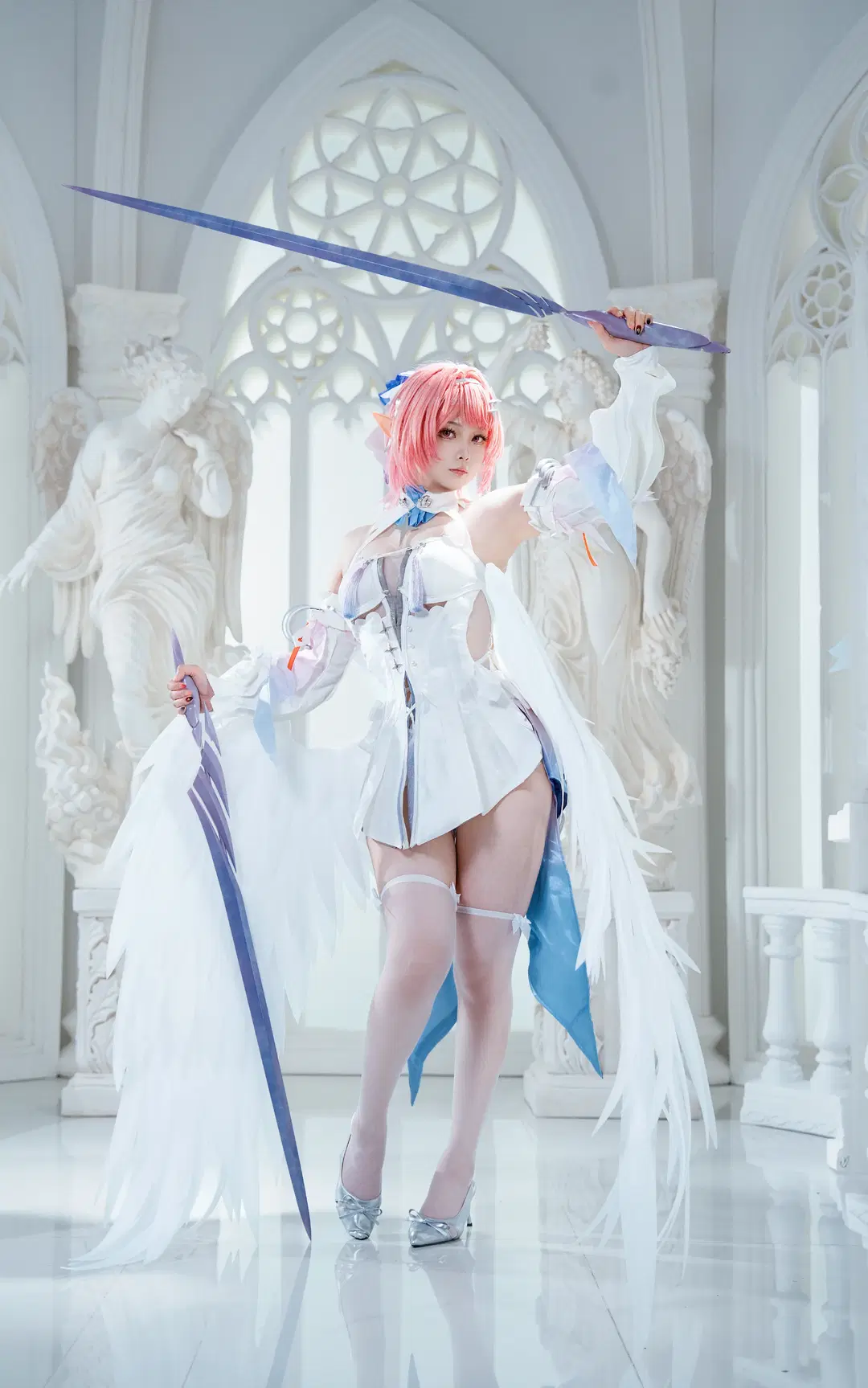 Zenless Zone Zero, 2D, Onee-san / Mature woman, Remielle cosplay, Stockings