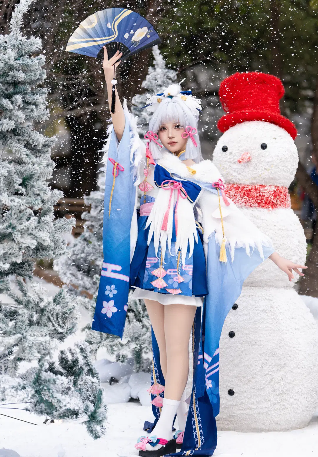 【神里绫华cos】原神雪景正片拍摄，雪地里的白鹭公主 - X_Pu - 第2张