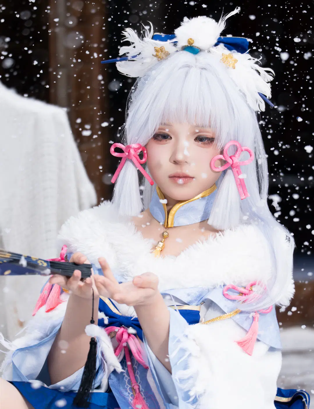 【神里绫华cos】原神雪景正片拍摄，雪地里的白鹭公主 - X_Pu - 第4张