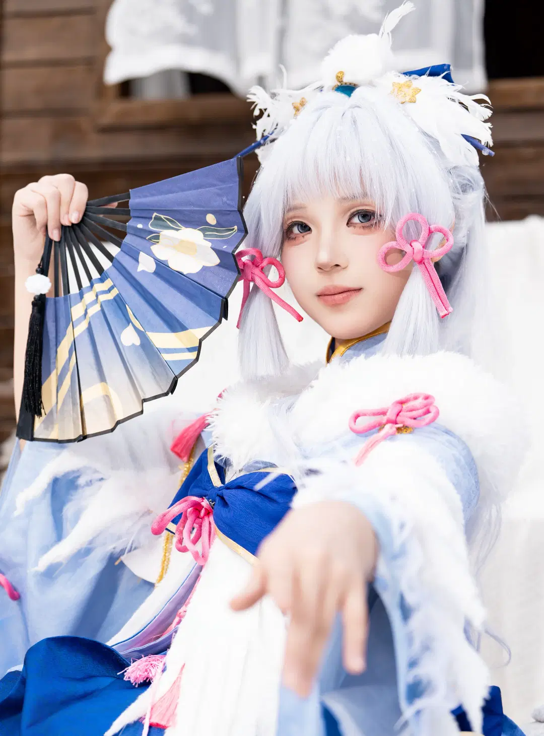 【神里绫华cos】原神雪景正片拍摄，雪地里的白鹭公主 - X_Pu - 第5张