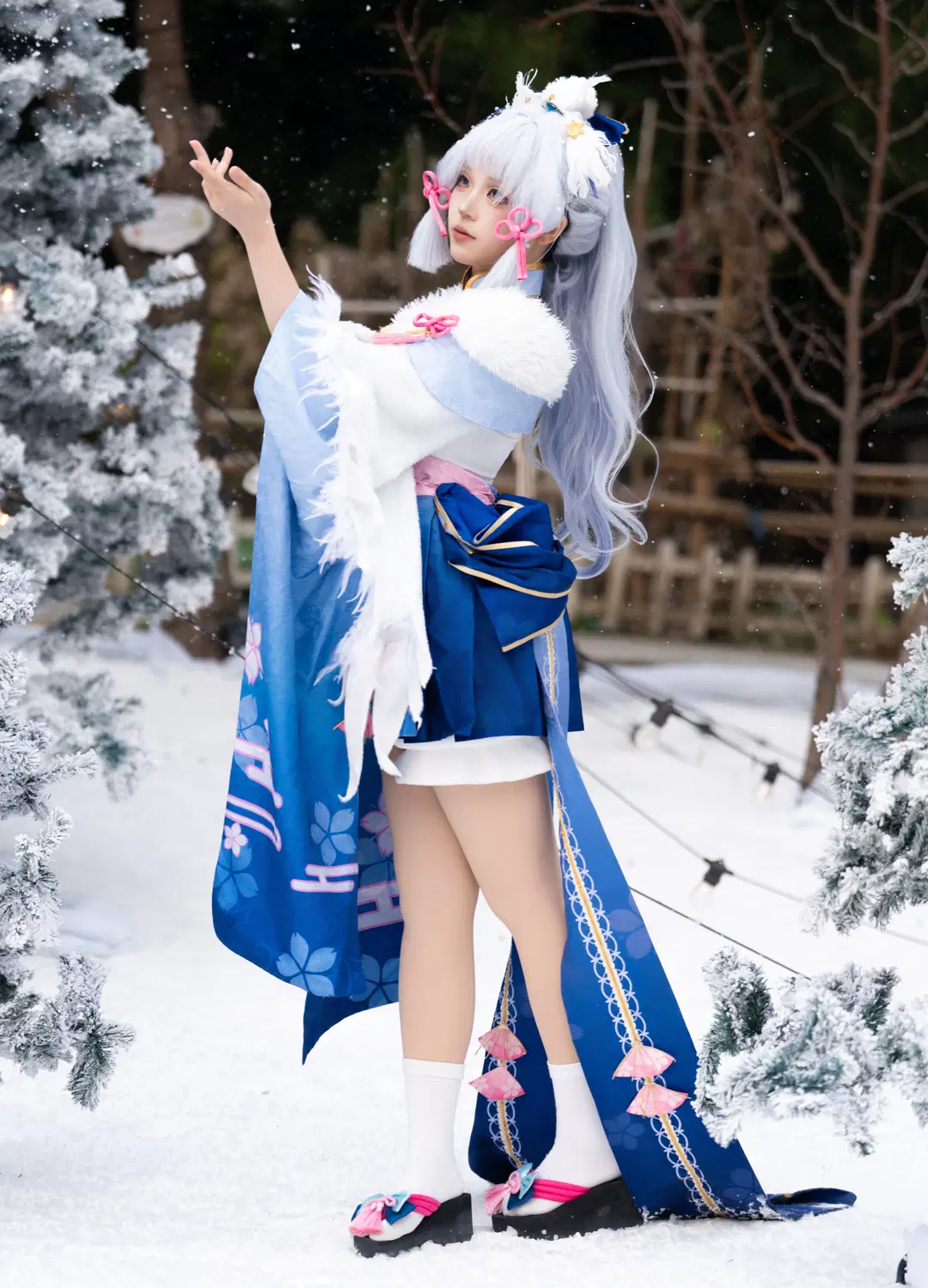 【神里绫华cos】原神雪景正片拍摄，雪地里的白鹭公主 - X_Pu - 第6张