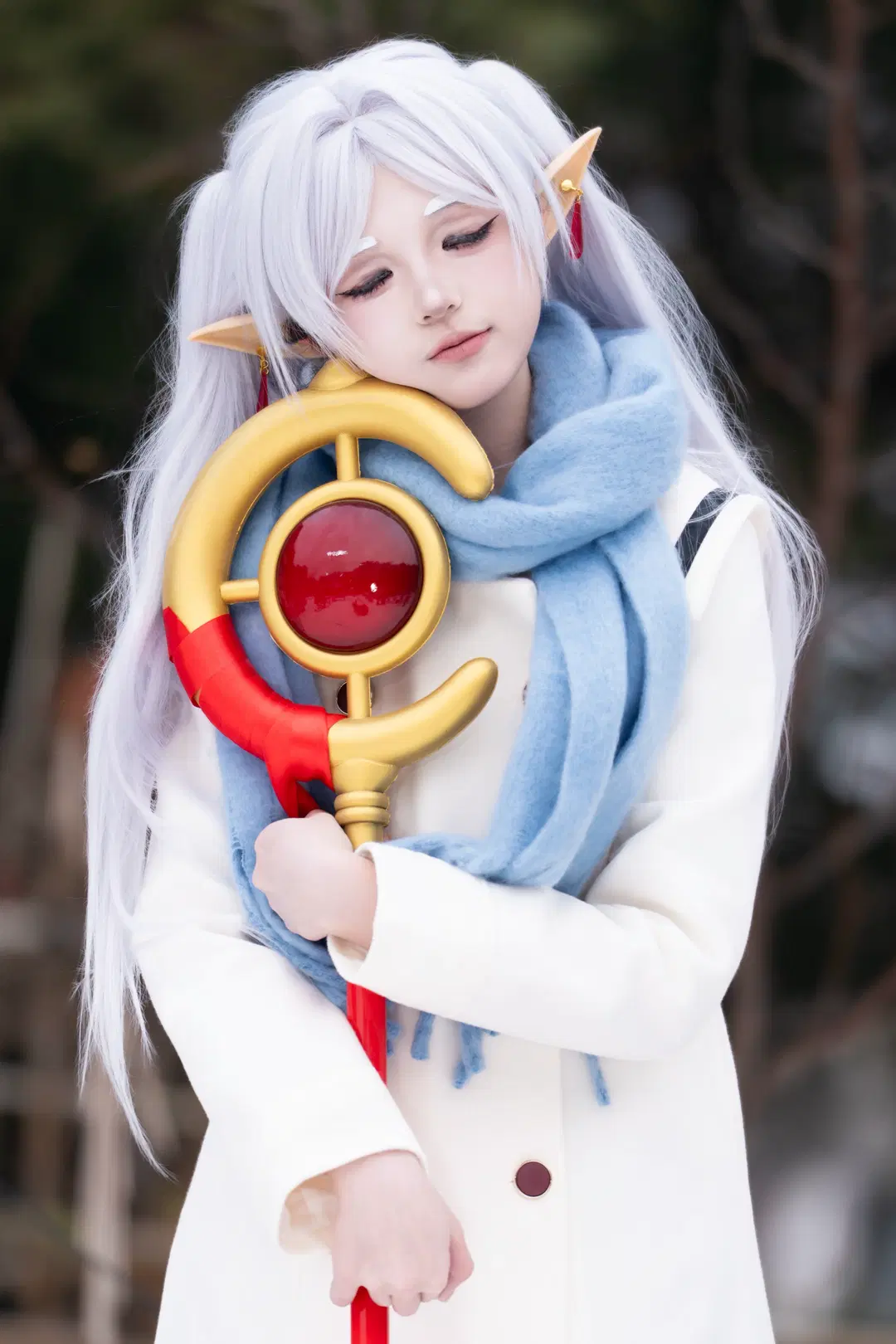 【Frieren cosplay】Frieren: Beyond Journey's End Winter Snow scene Photoshoot Share by X_Pu - Image 3