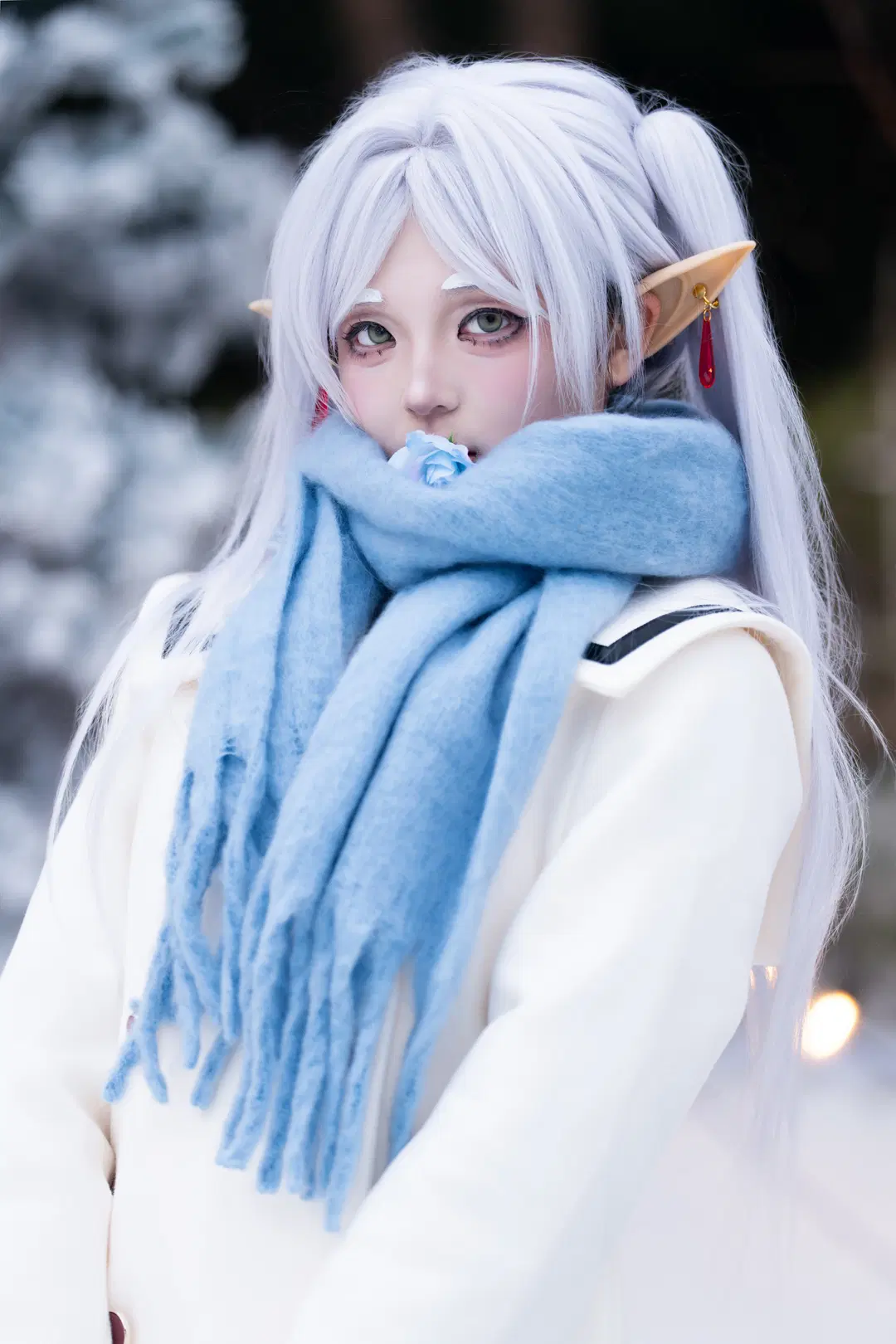 【Frieren cosplay】Frieren: Beyond Journey's End Winter Snow scene Photoshoot Share by X_Pu - Image 6