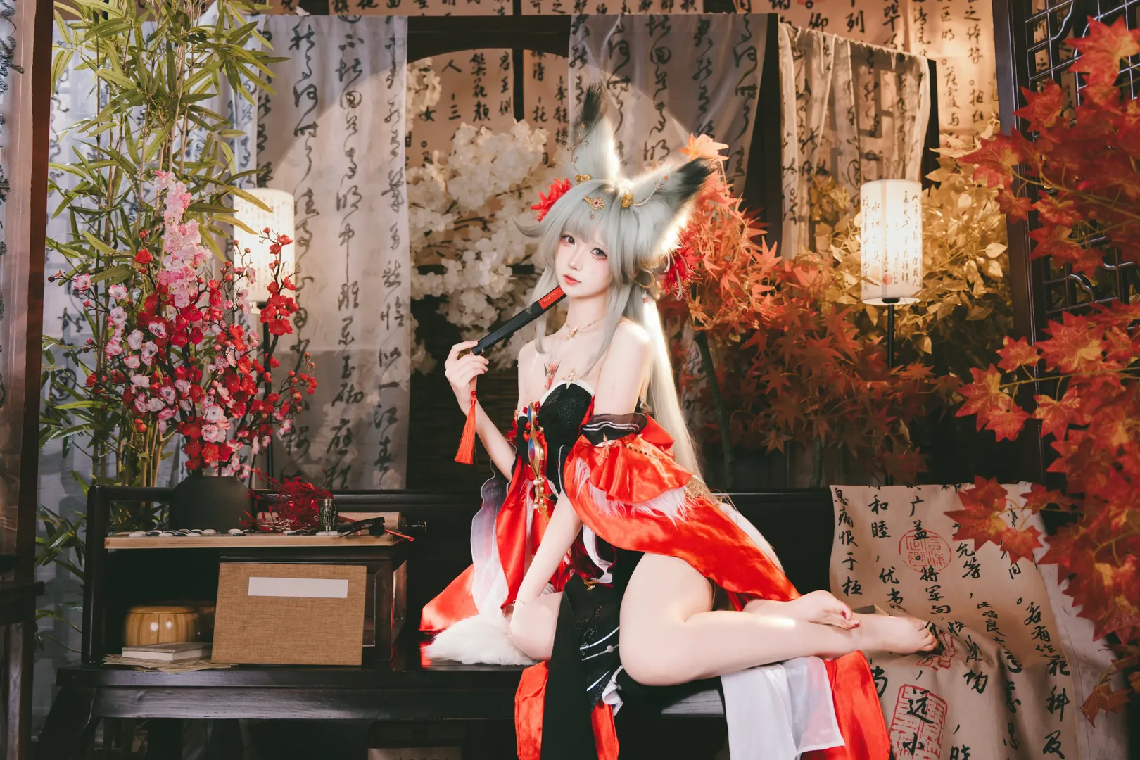 鸣潮, 二次元cosplay, 弗洛洛cos, 心月狐cos, 古风正片 - 第2张