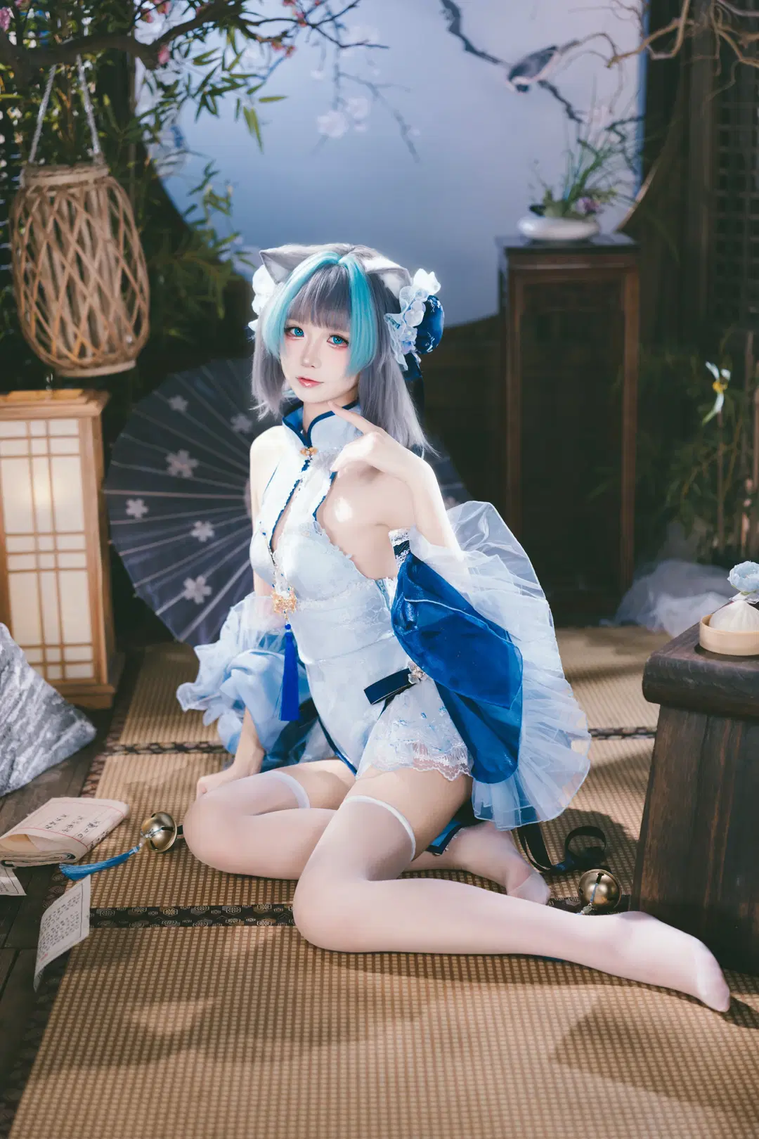 【チェシャー コスプレ】月落ちる中庭の『アズールレーン』中華娘、本気撮影記録 - X_Pu - 3枚目